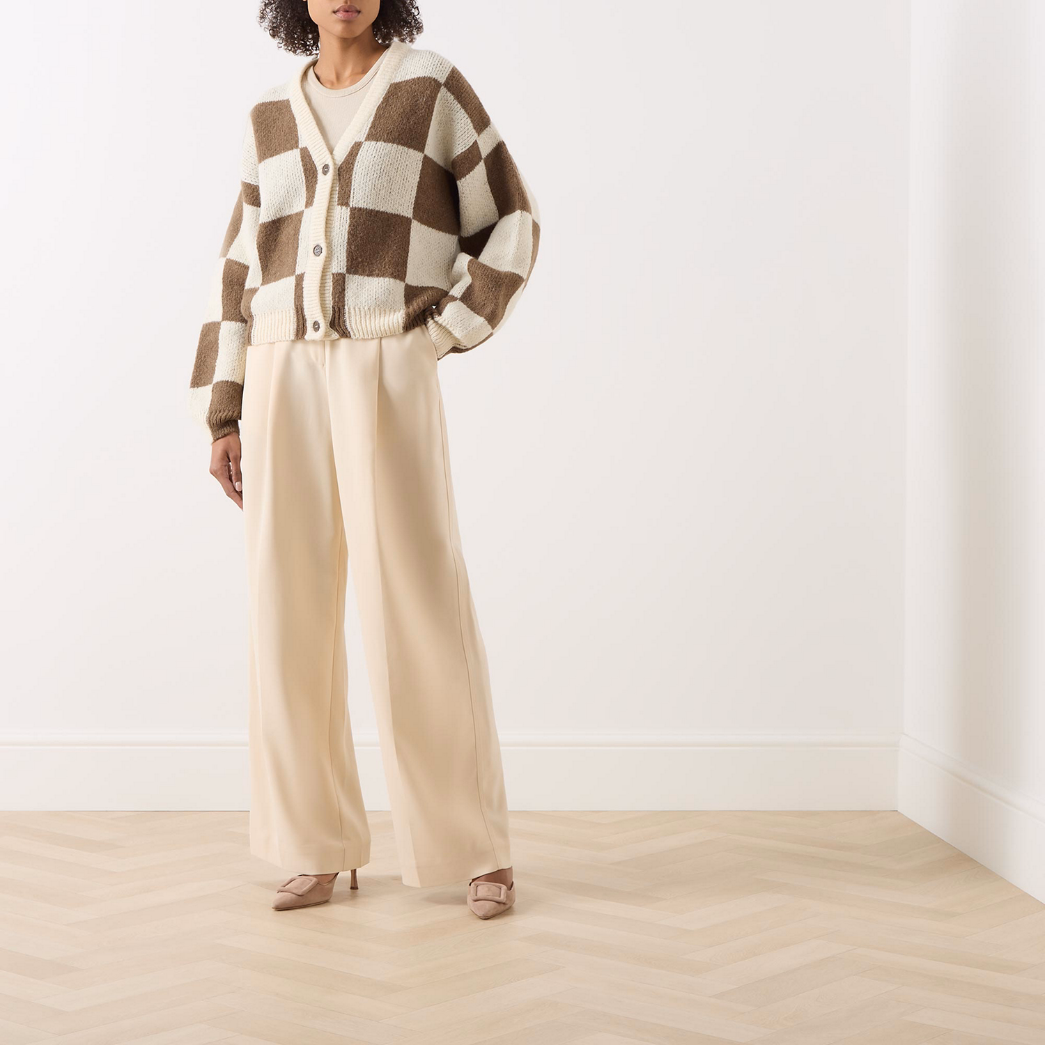 Amara Check Cardigan