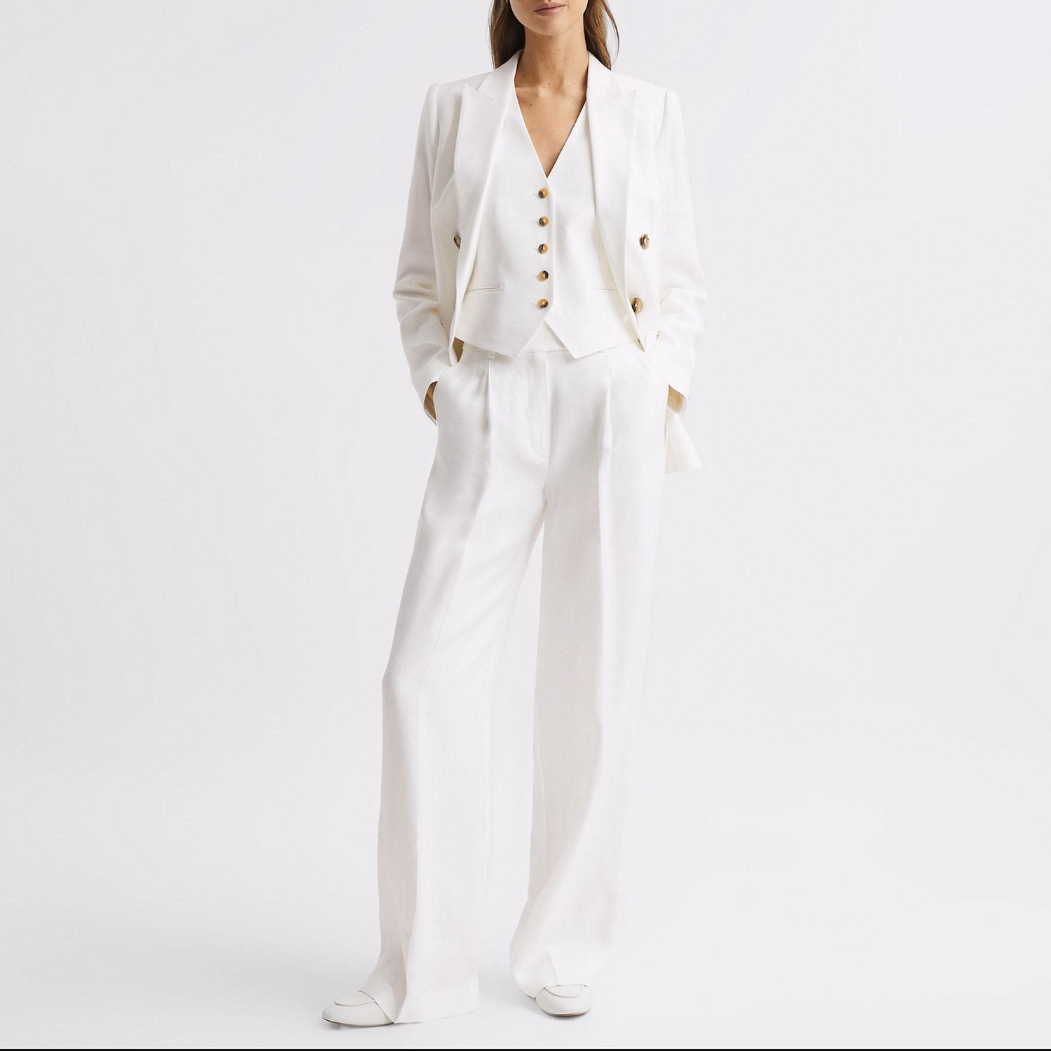 Hollie Wide Leg Linen Trousers