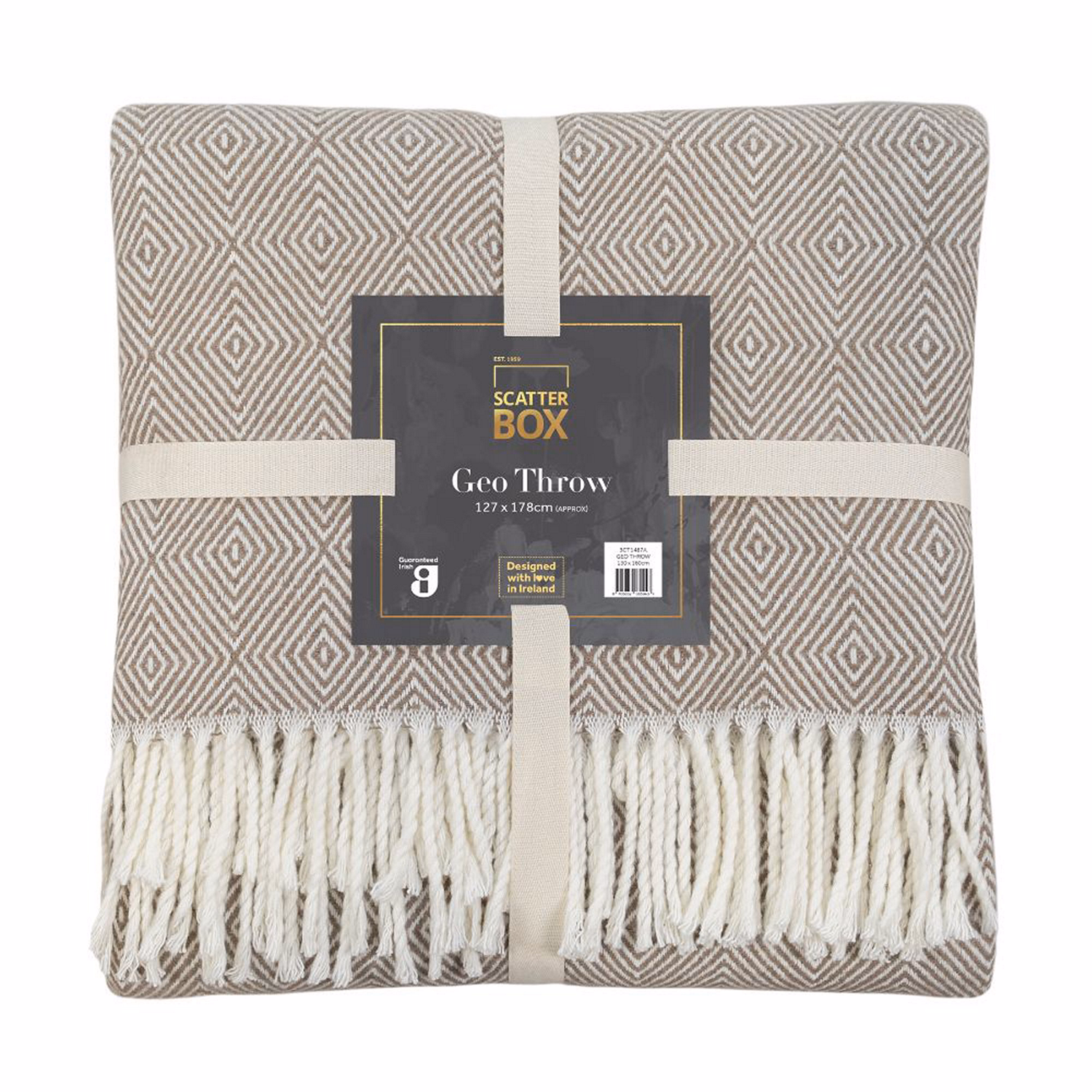 Geo Throw Natural 127x178cm