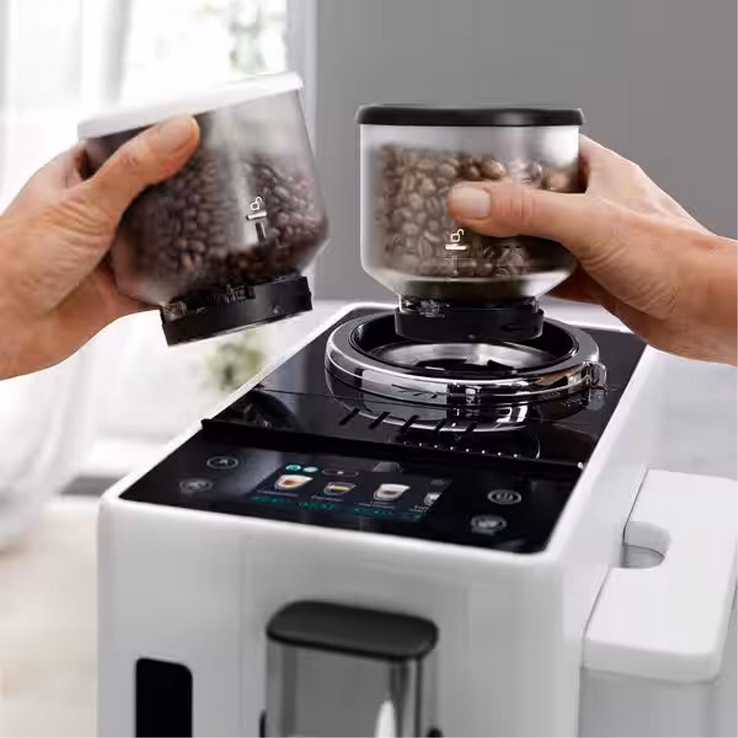 Rivelia Automatic Compact Bean To Cup White