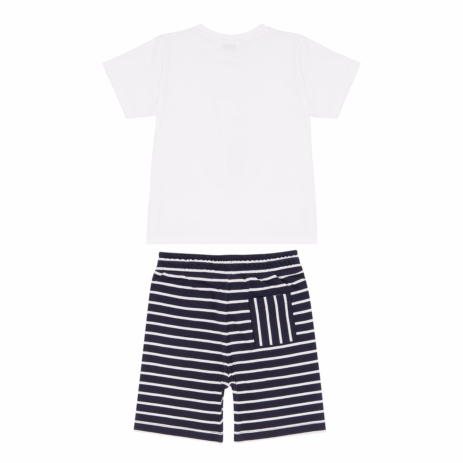 Two-Piece Surfboard T-Shirt & Striped Shorts Set