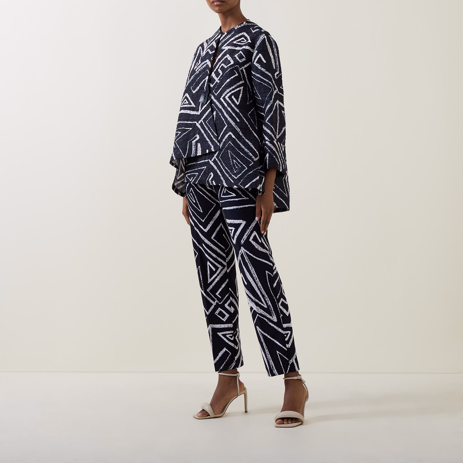 Printed Asymmetrical Jacket