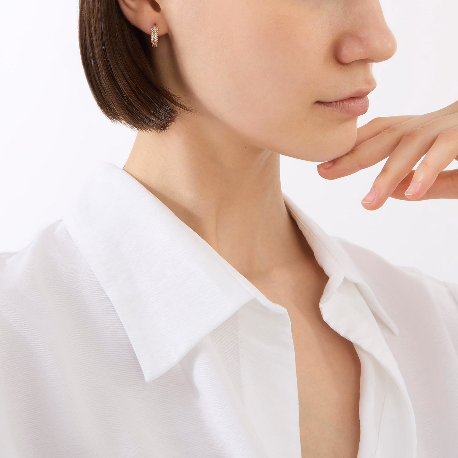 Pavé Huggies Earrings