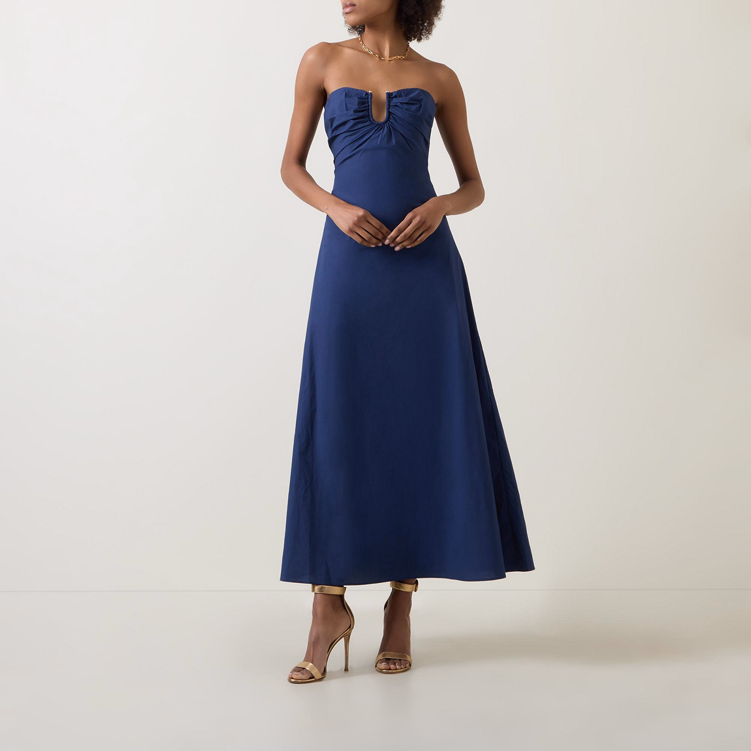 Lora Poplin Flared Dress