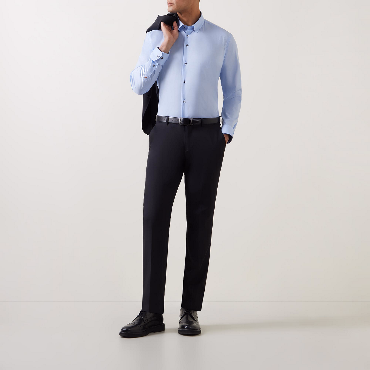 Check Geometric Trim Shirt