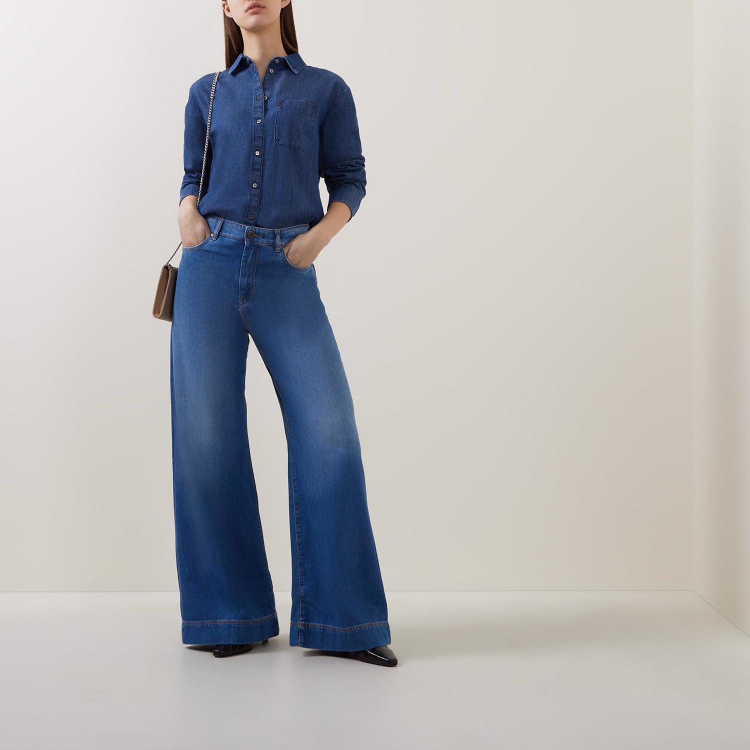 Vega Mid-Rise Flared Leg Jeans