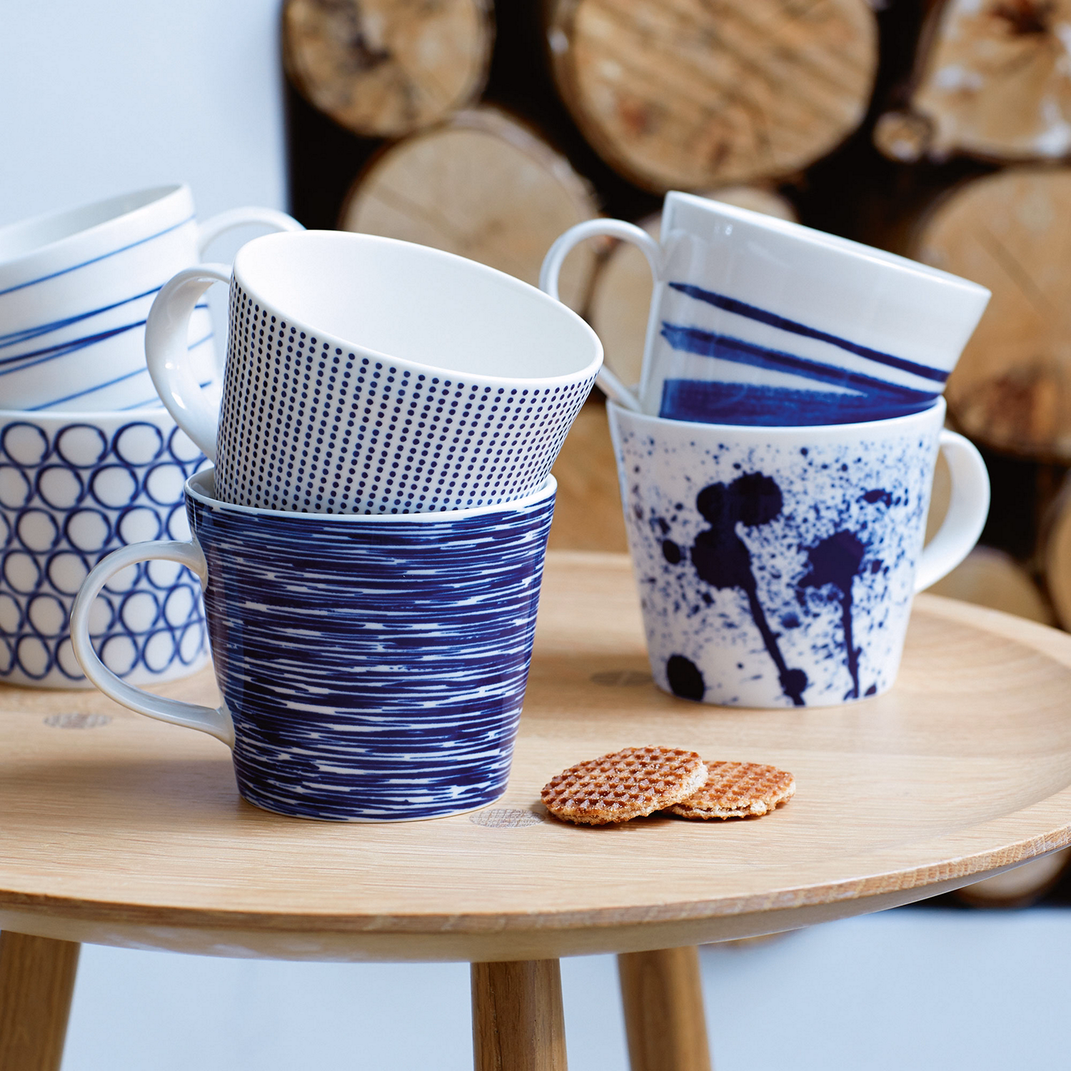 Set of 6 Pacific Blue Mugs