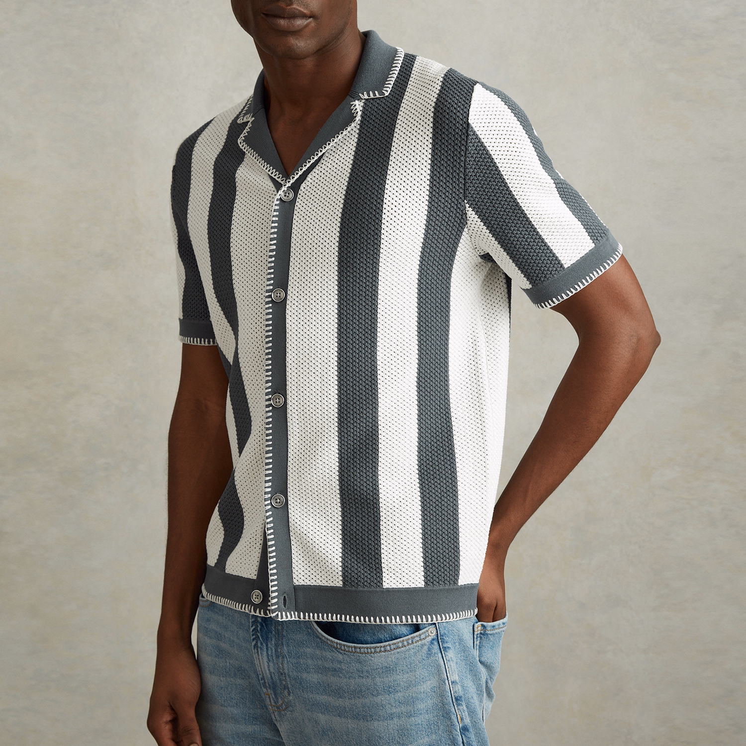 Naxos Knitted Cuban Collar Shirt