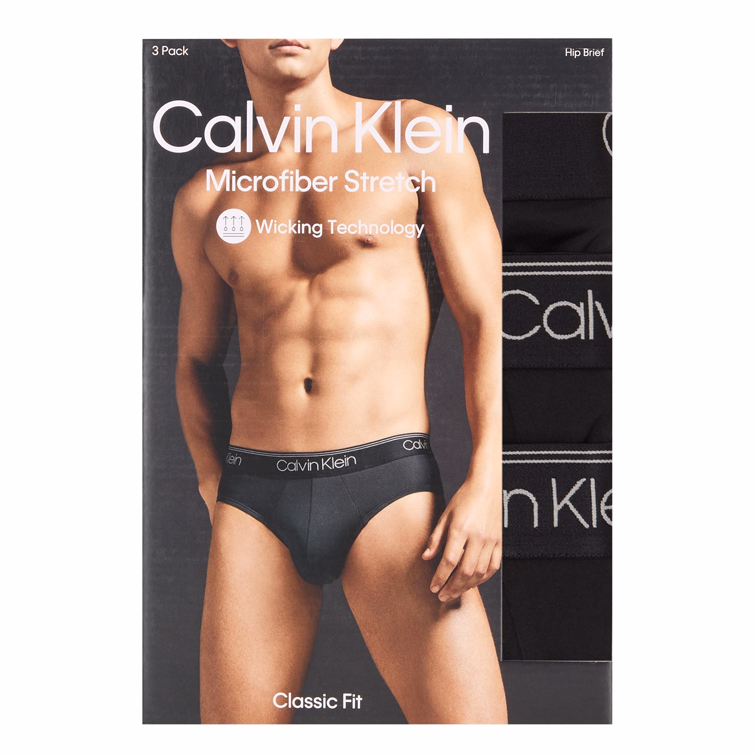 Three-Pack Microfibre Logo Briefs