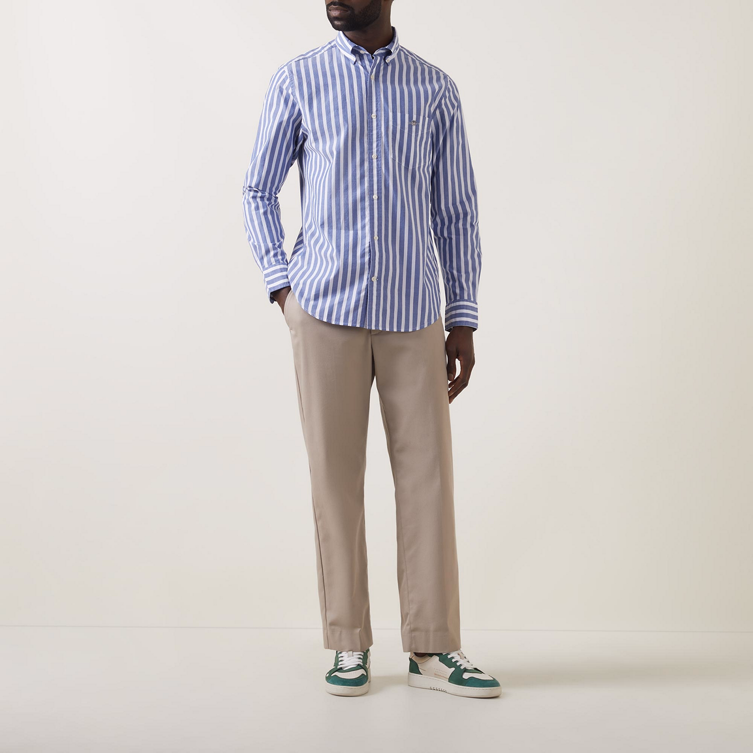 Wide Striped Poplin Shirt