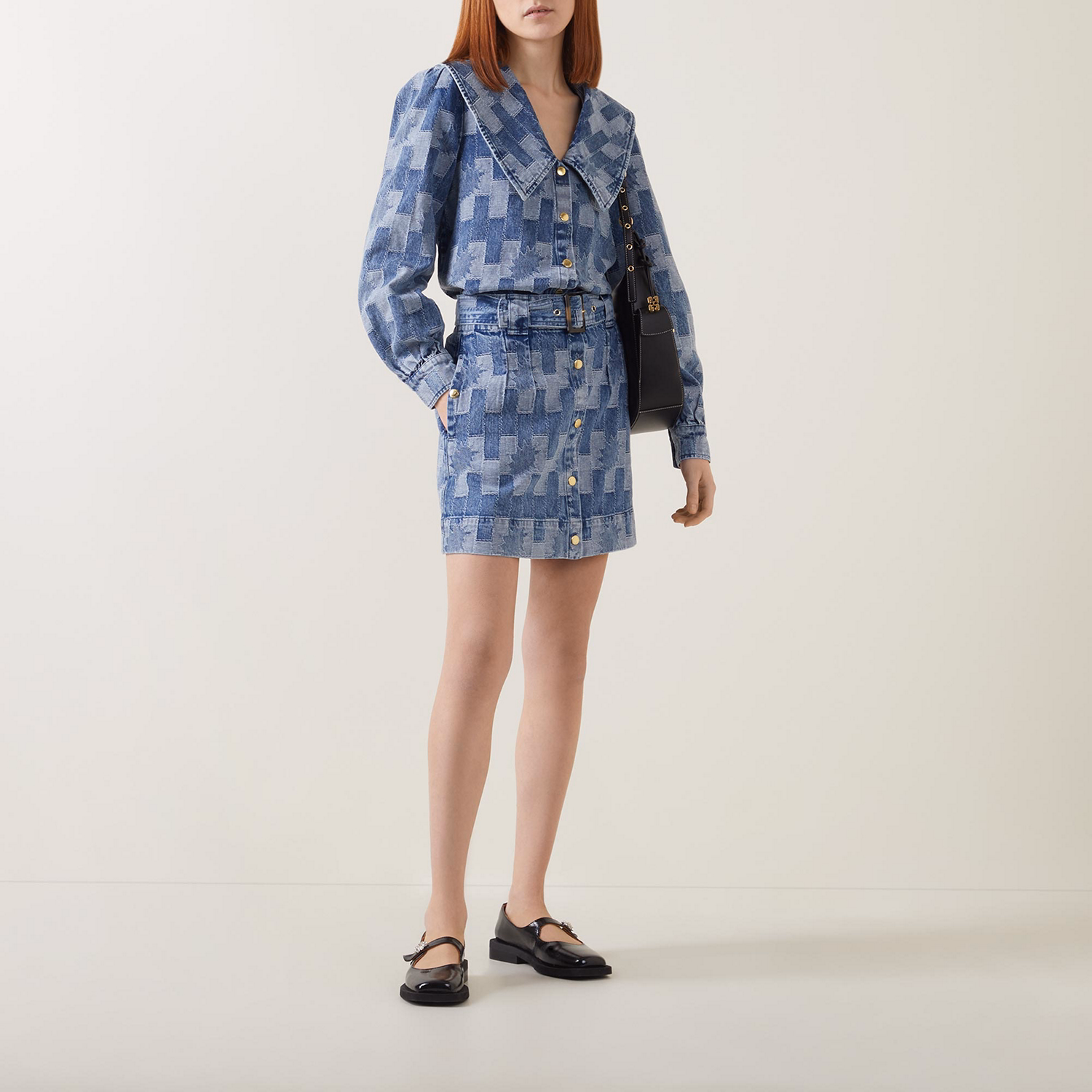 Bowhill Patchwork Denim Shirt