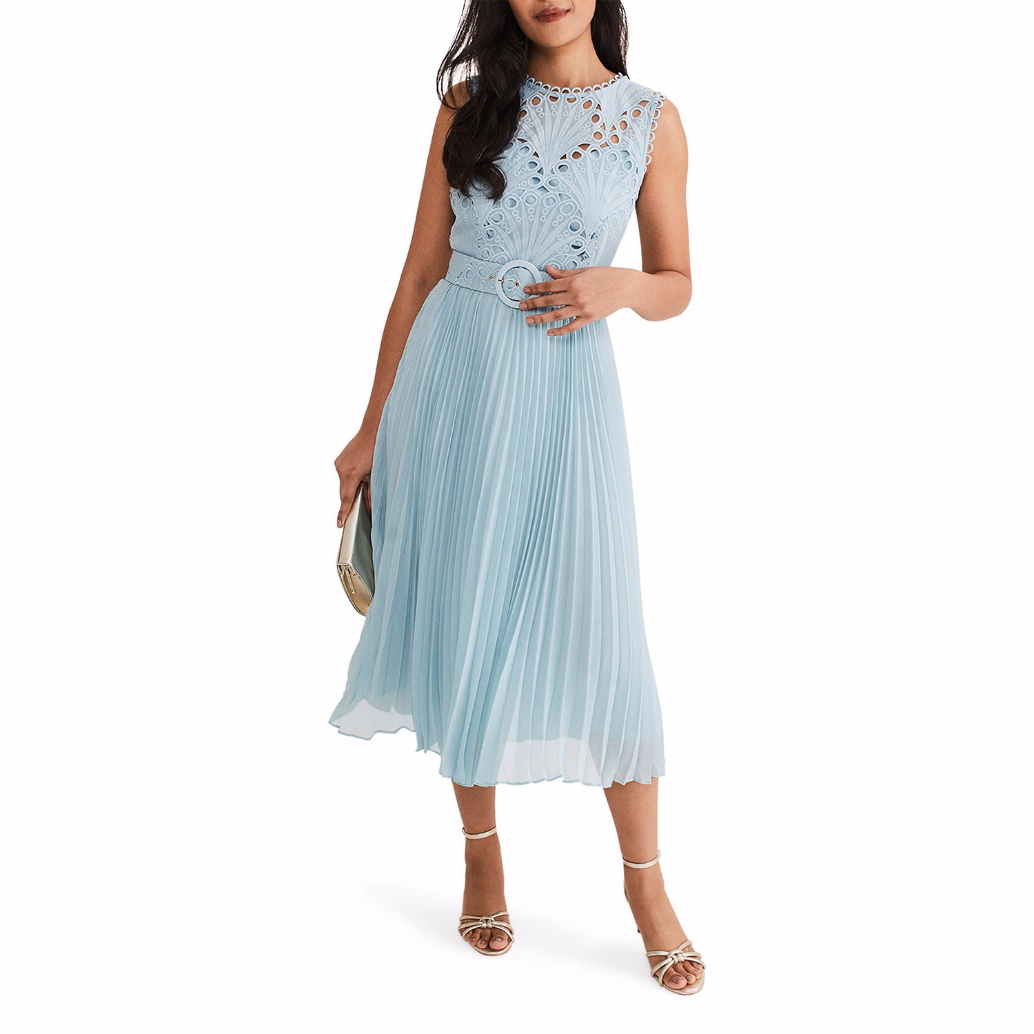 Petite Amora Lace Bodice Dress