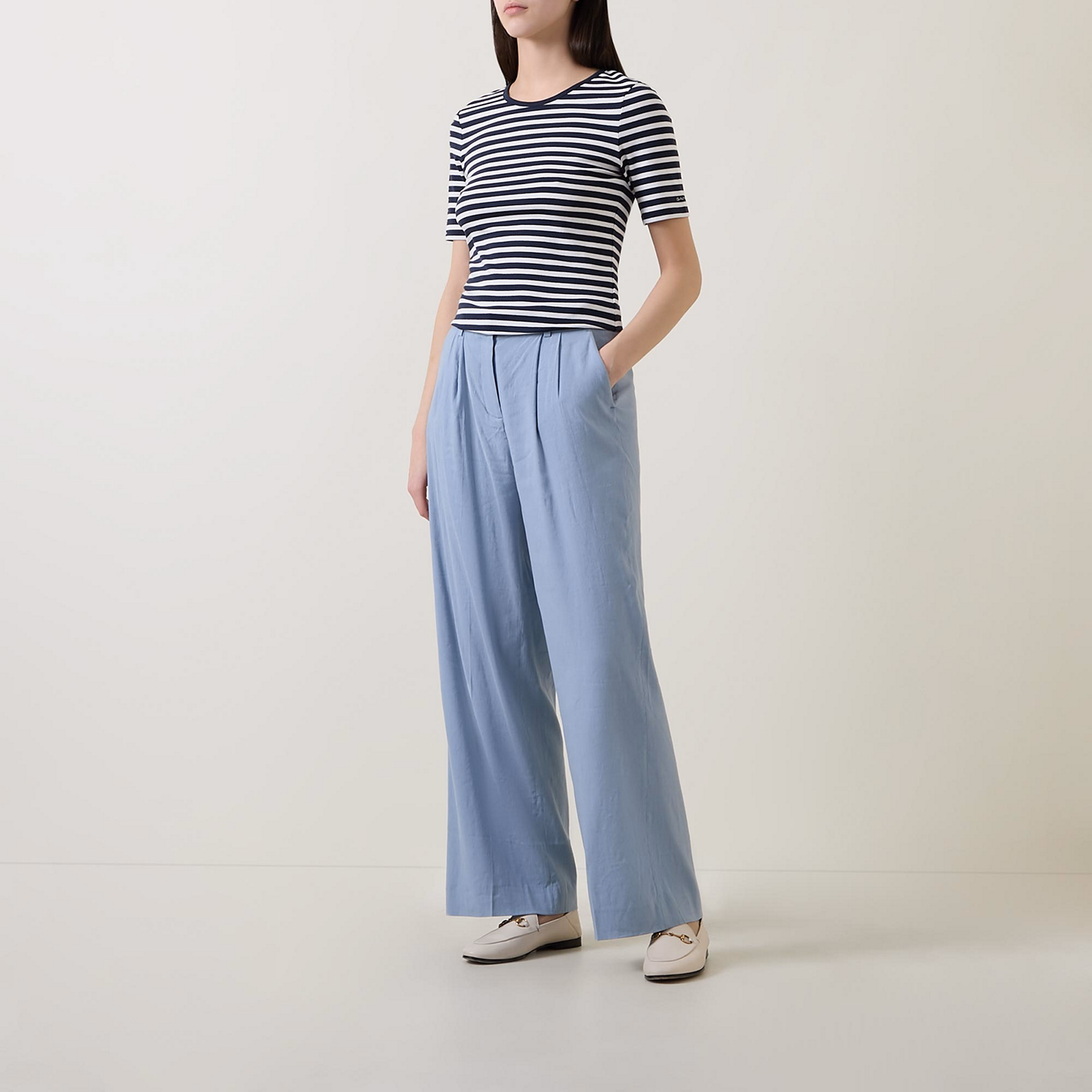 Striped Rib-Knit T-Shirt