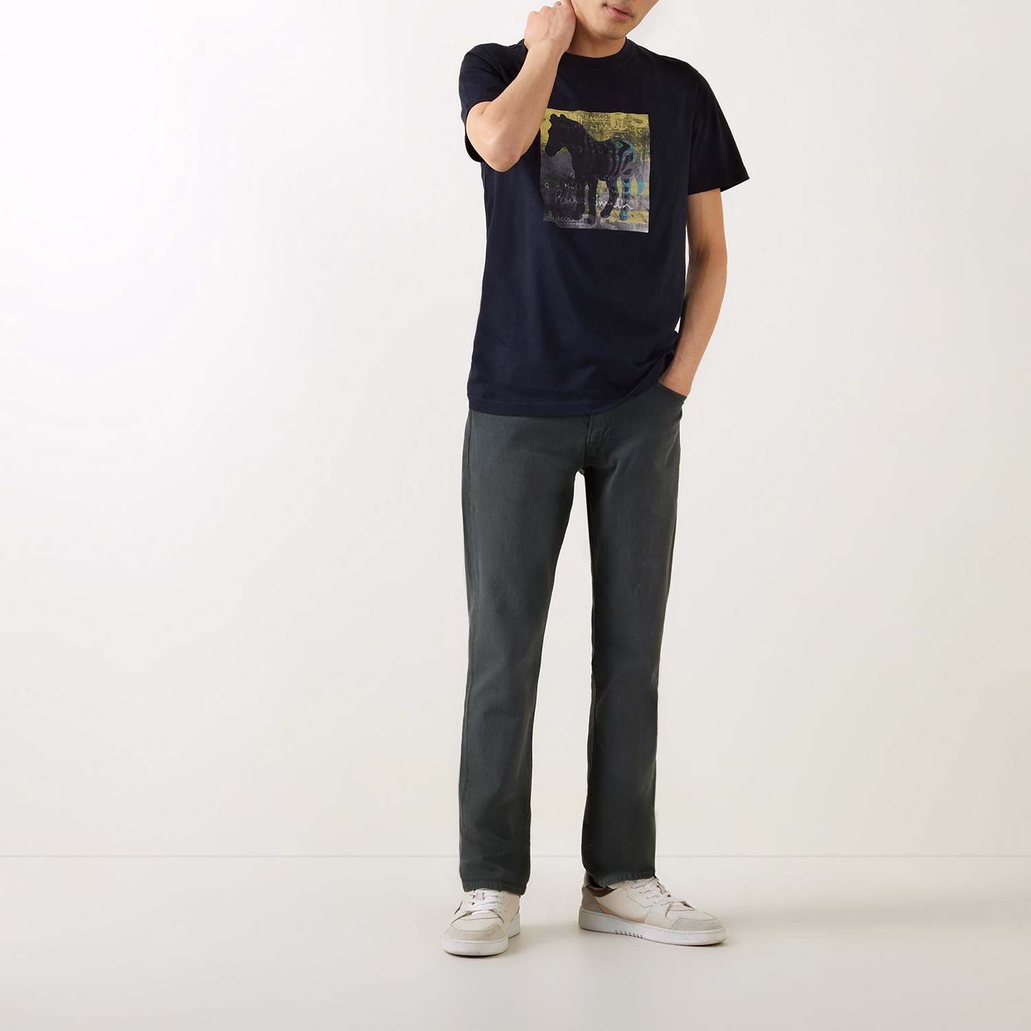 Zebra Square Graphic T-Shirt