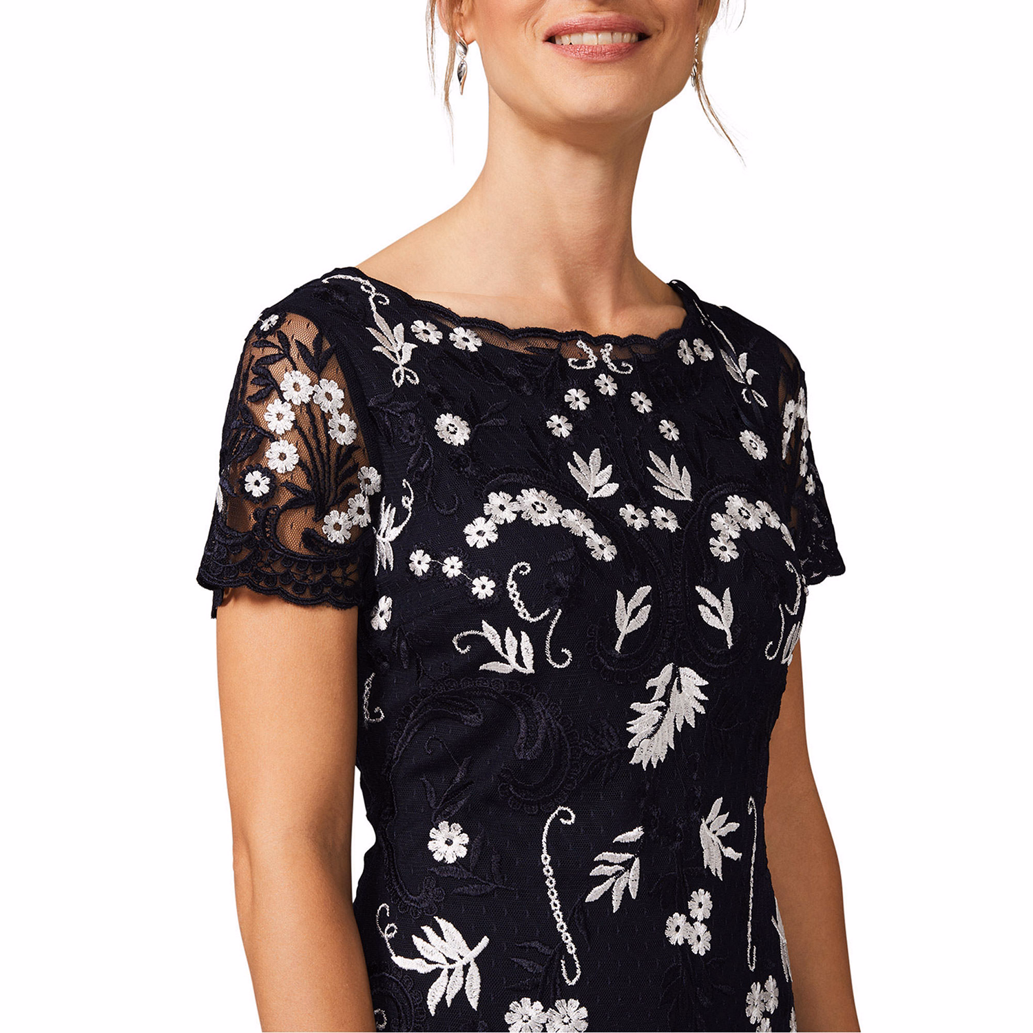 Floris Embroidered Shift Dress