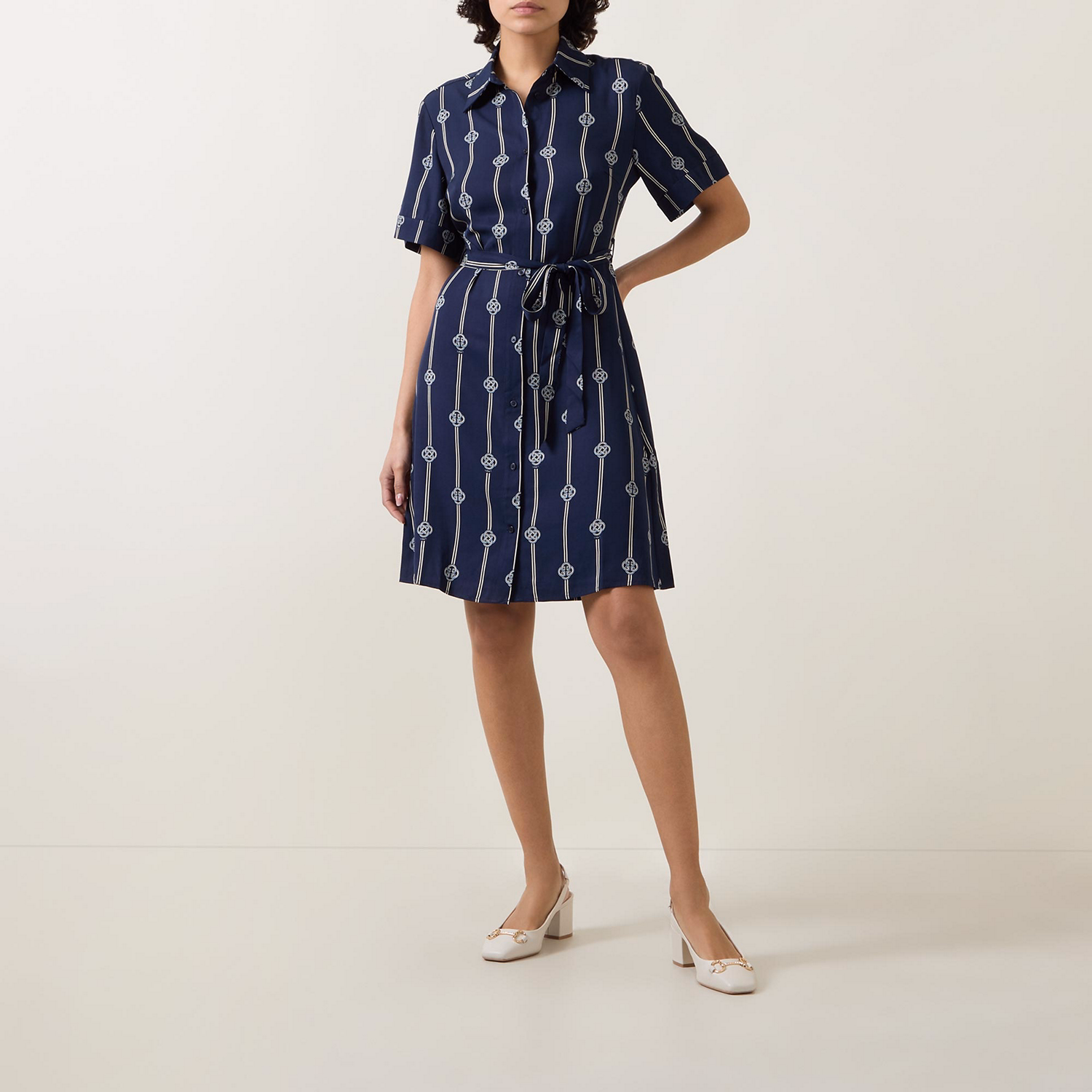 Logo Print Shirt Dress