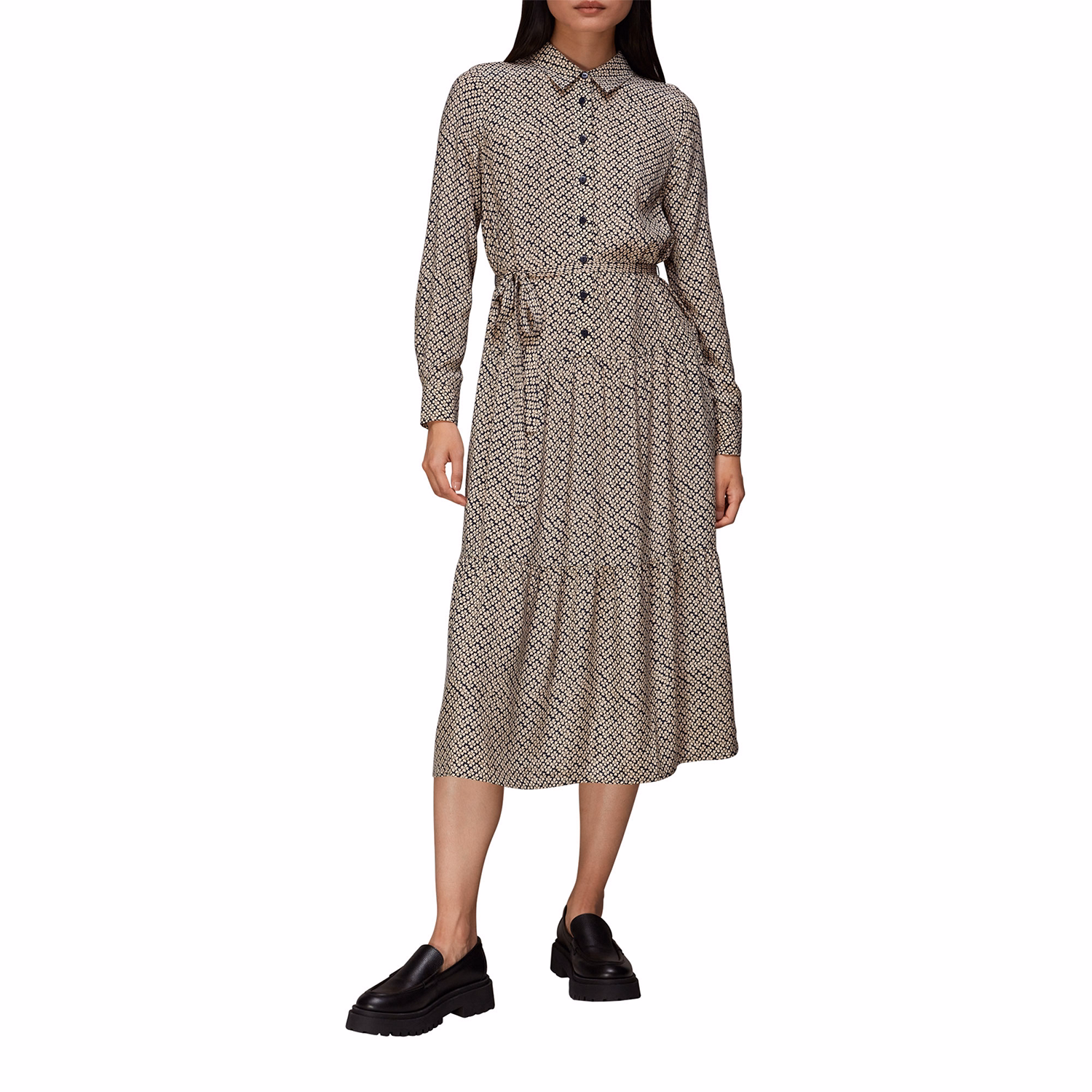 Clover Print Shirt Dress