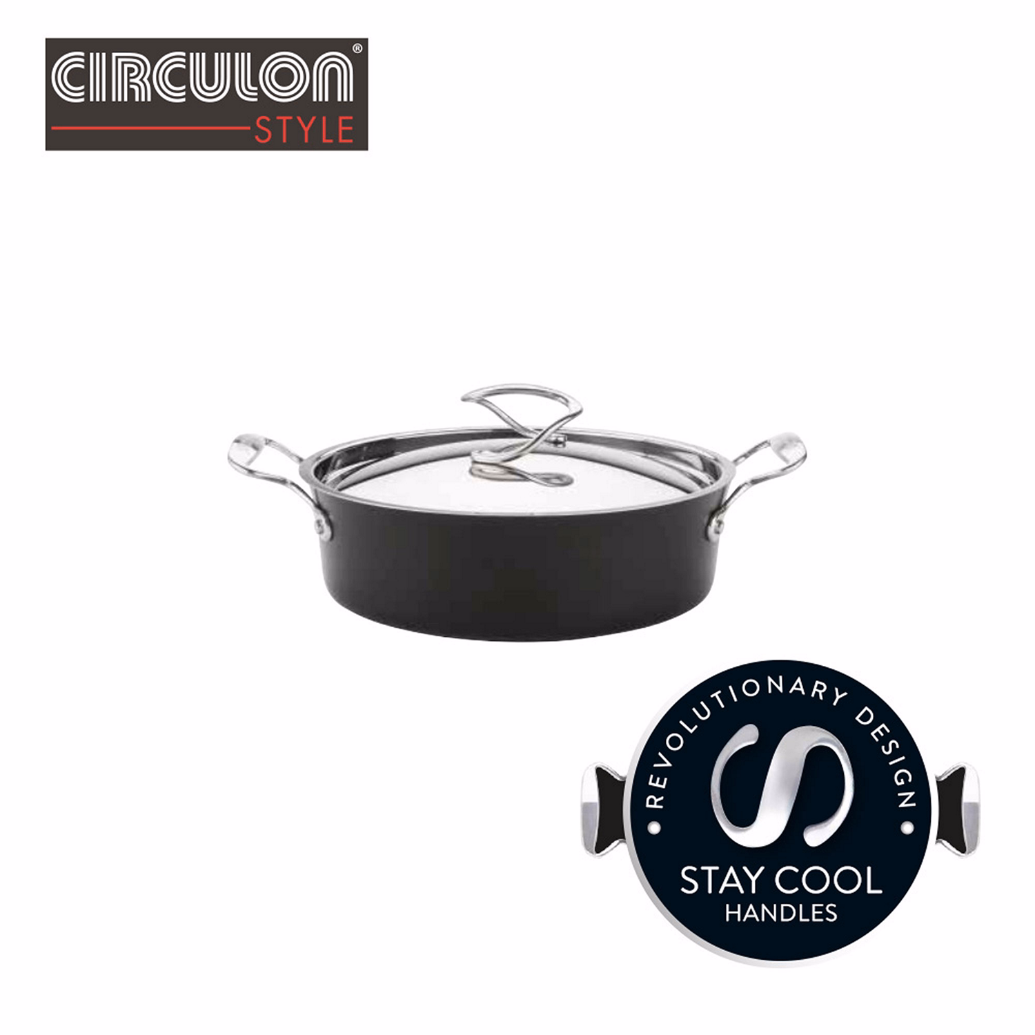 Style Hard Anodized Sauteuse Pan 27cm