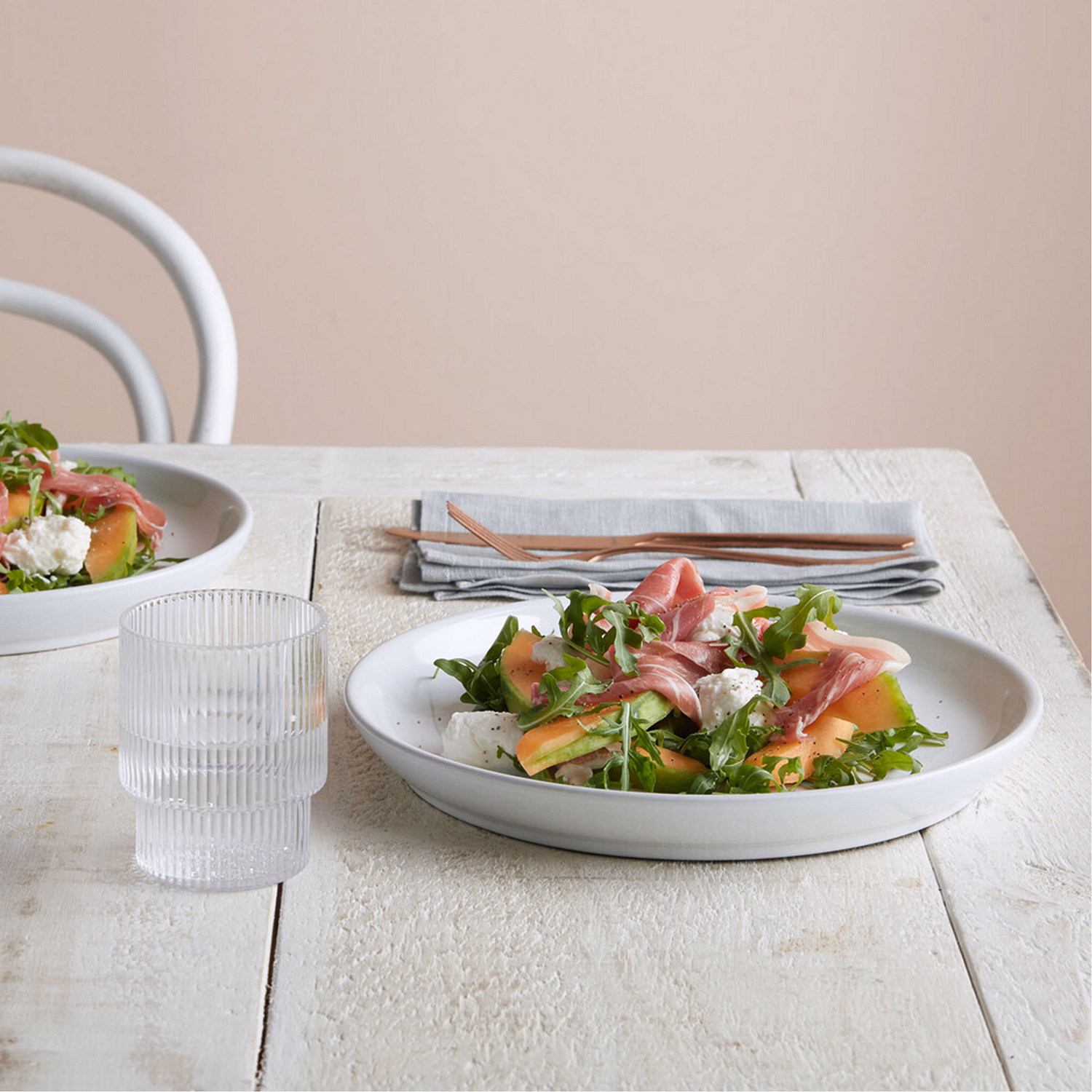 Intro Stone 12-Piece Plate & Pasta Tableware Set