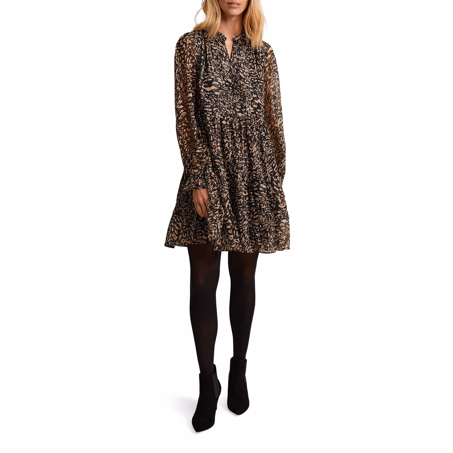 Shreya Leopard Print Dress