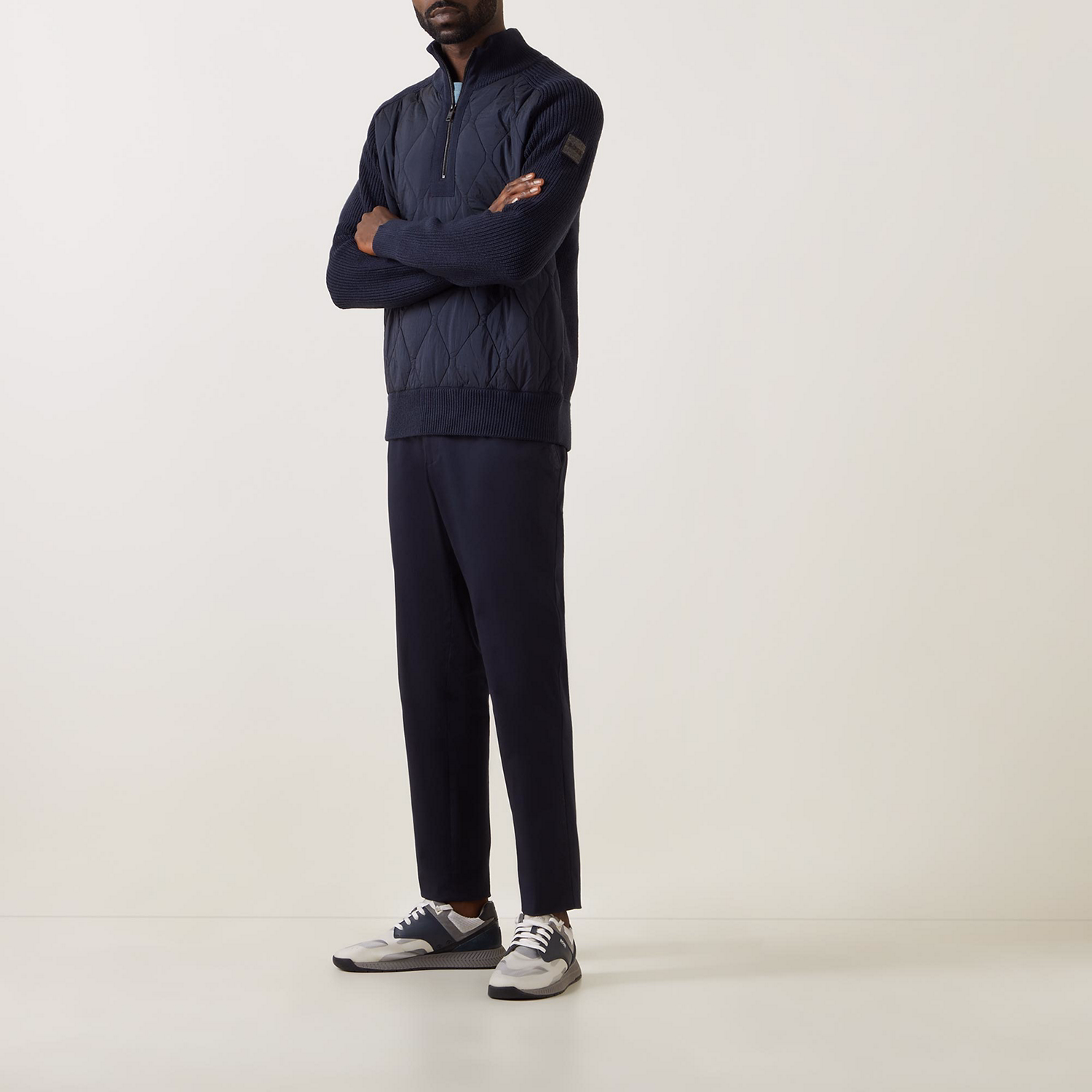 Kometo Half-Zip Quilted Sweater