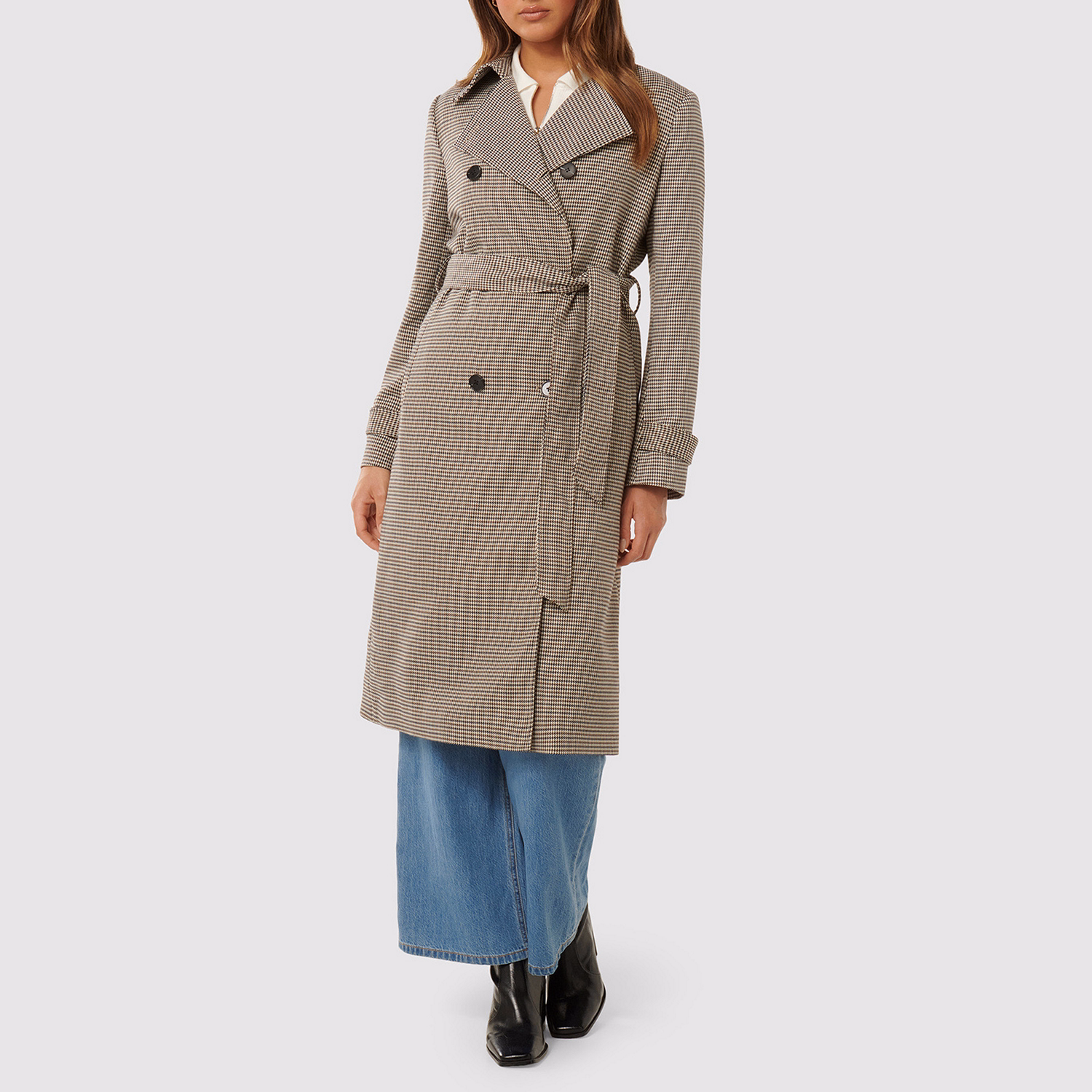 Charlie Checked Trench Coat