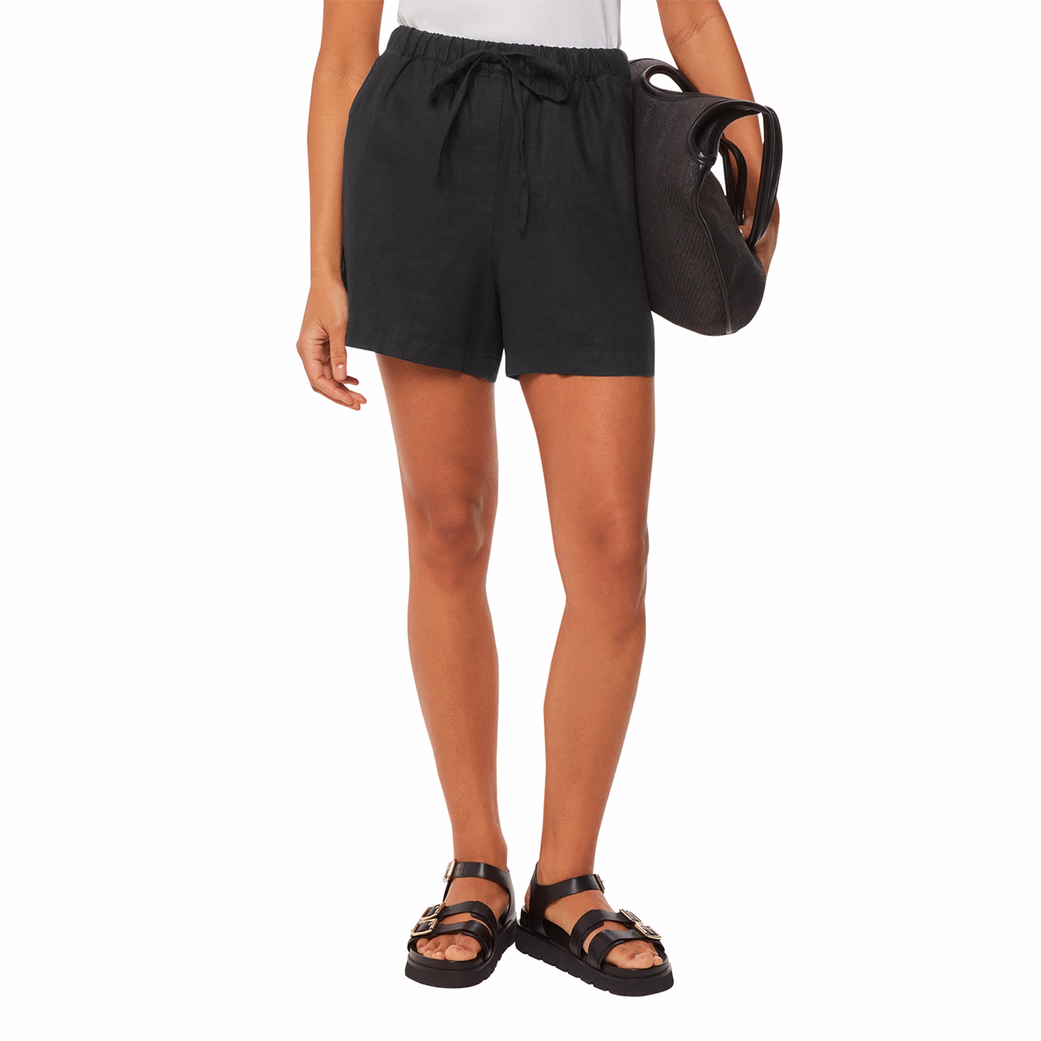 Drawstring Linen Shorts