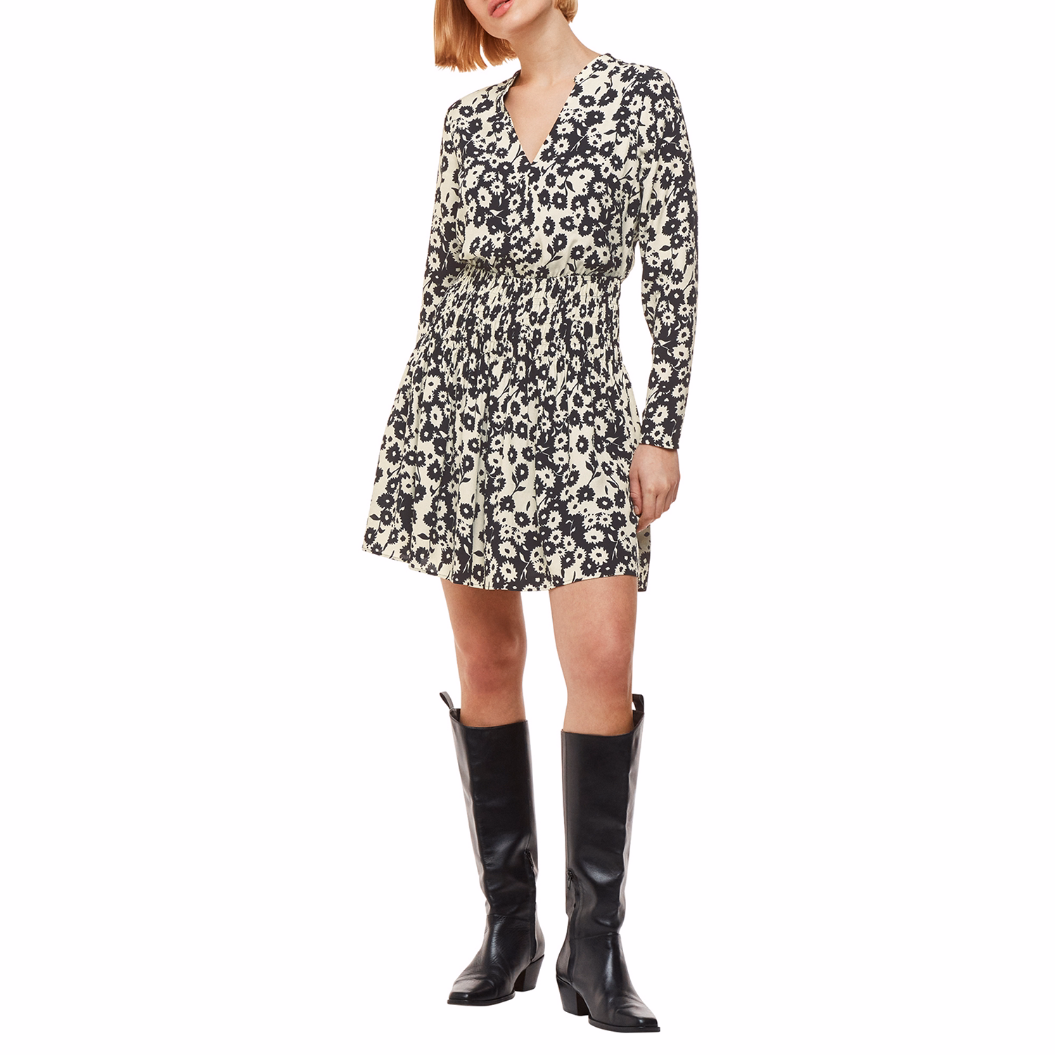 Riley Floral Shirred Dress