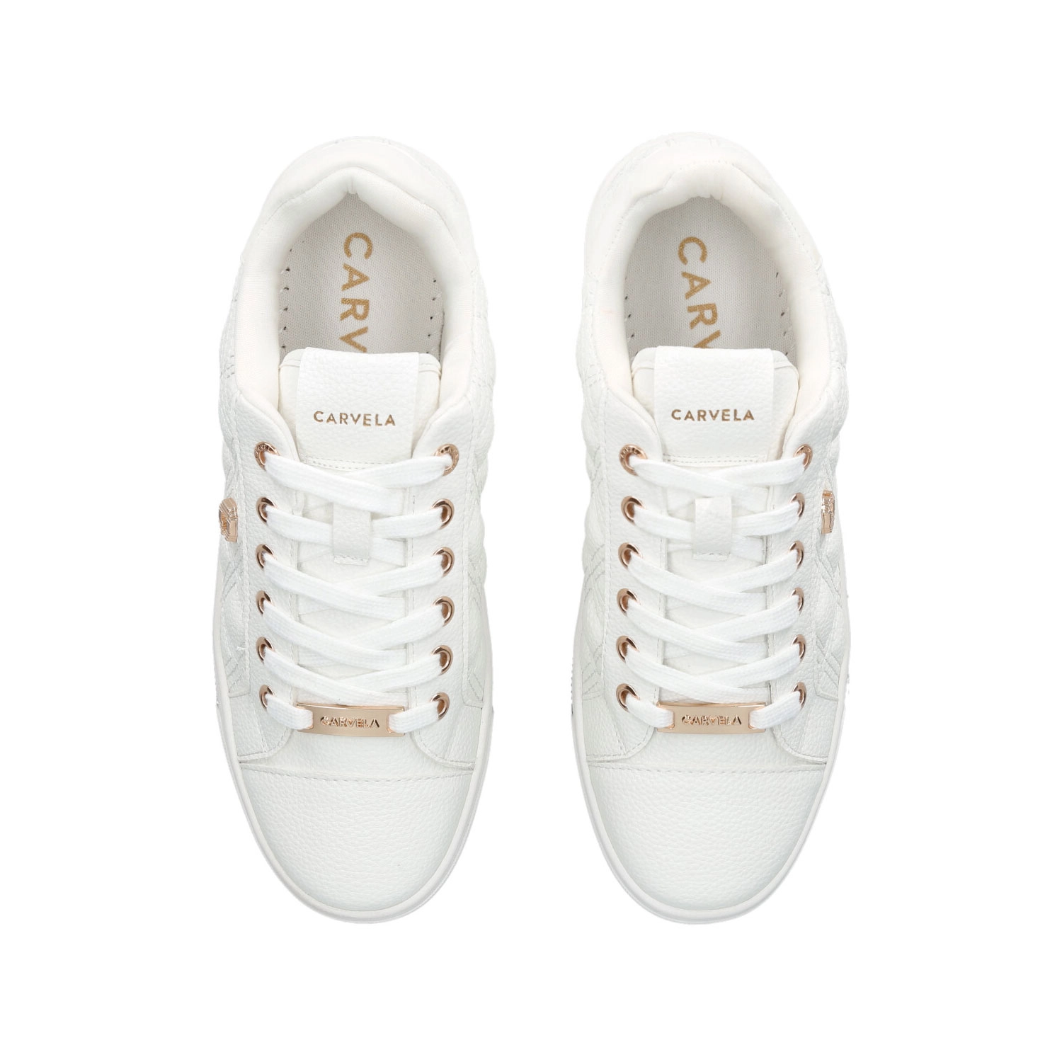 Diamond Quilt Lace-Up Trainers