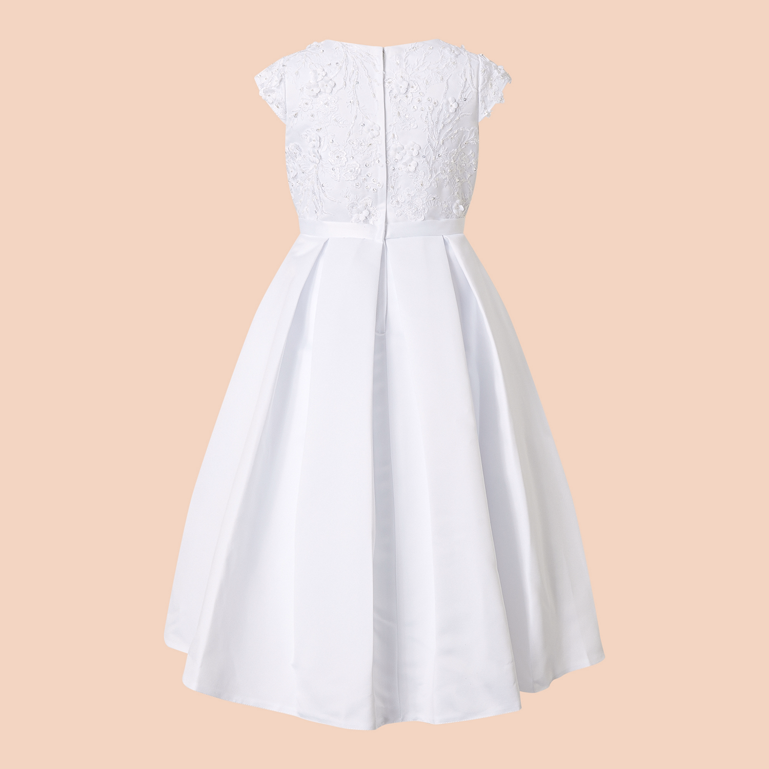 Lace Pleated Communion Dress
