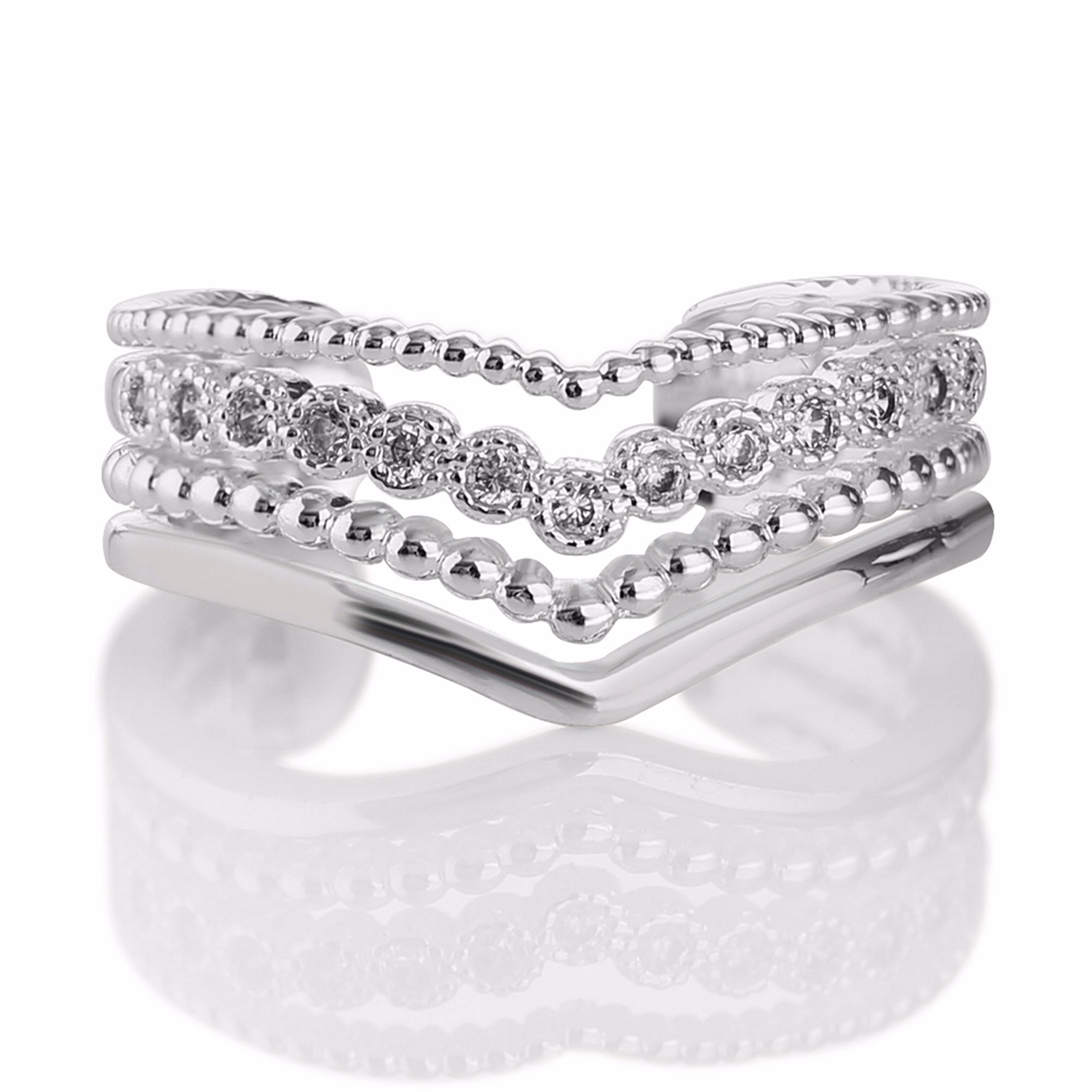 Silver Plated Wishbone Ring