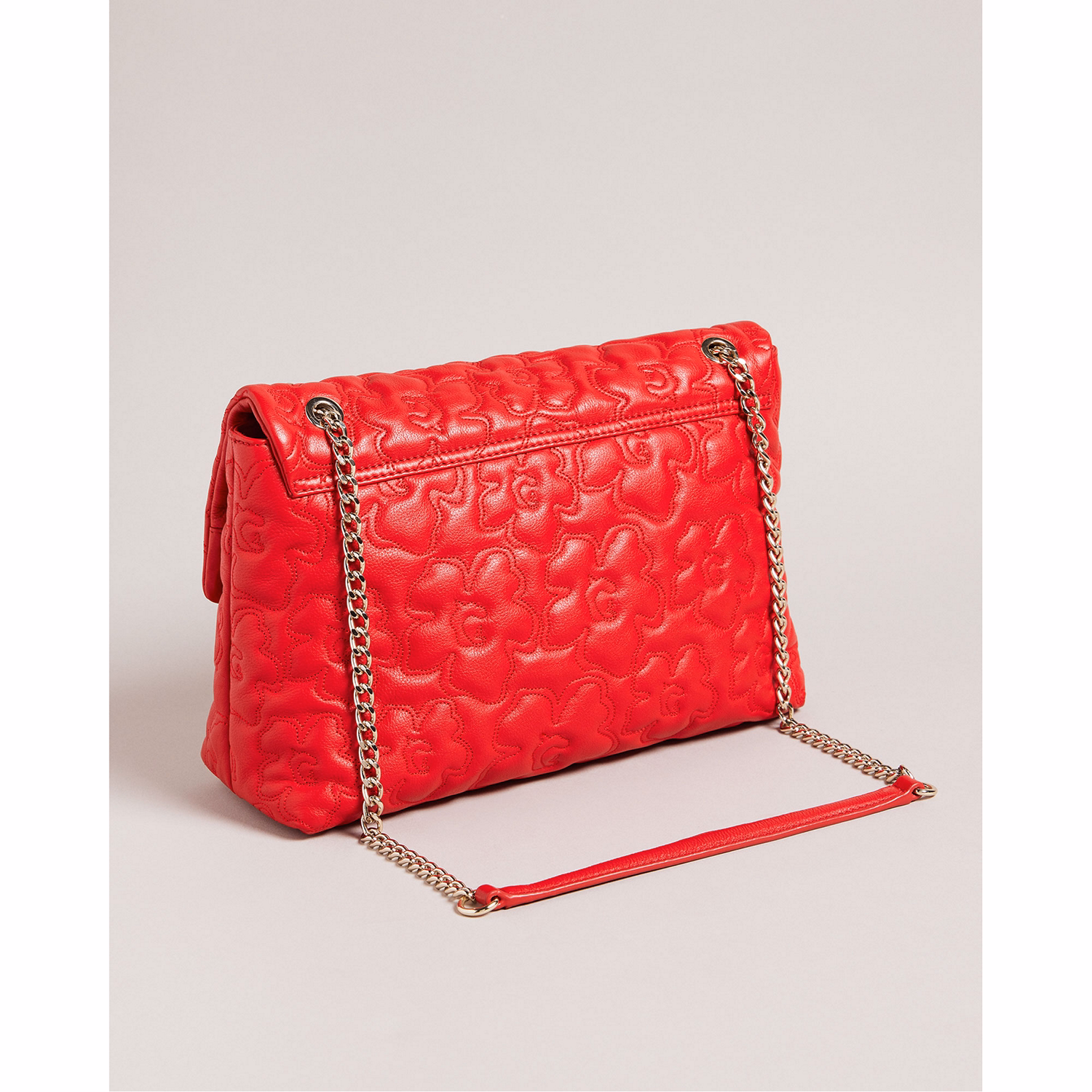 Ayshah Leather Magnolia Quilted Shoulder Bag