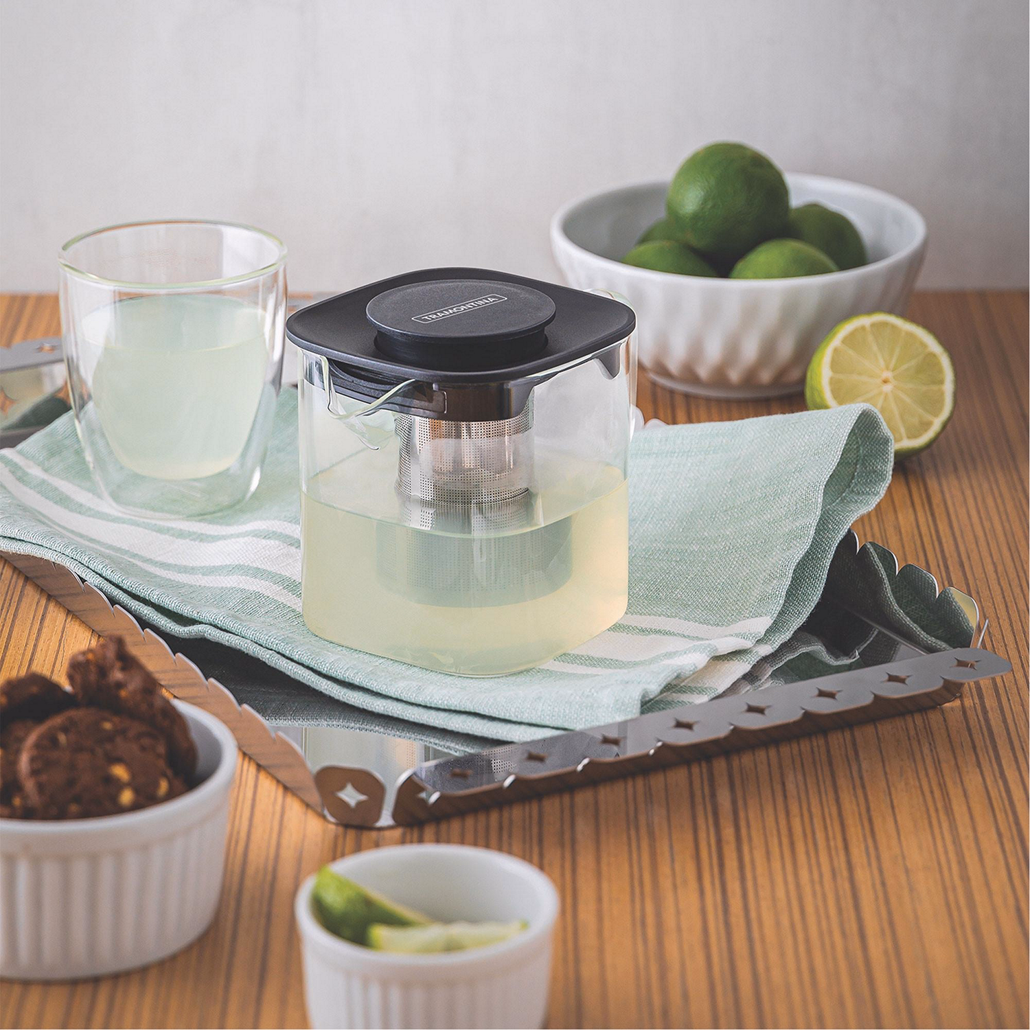 Double-Walled Glass Tea & Coffee Cups Without Handles, Two Piece