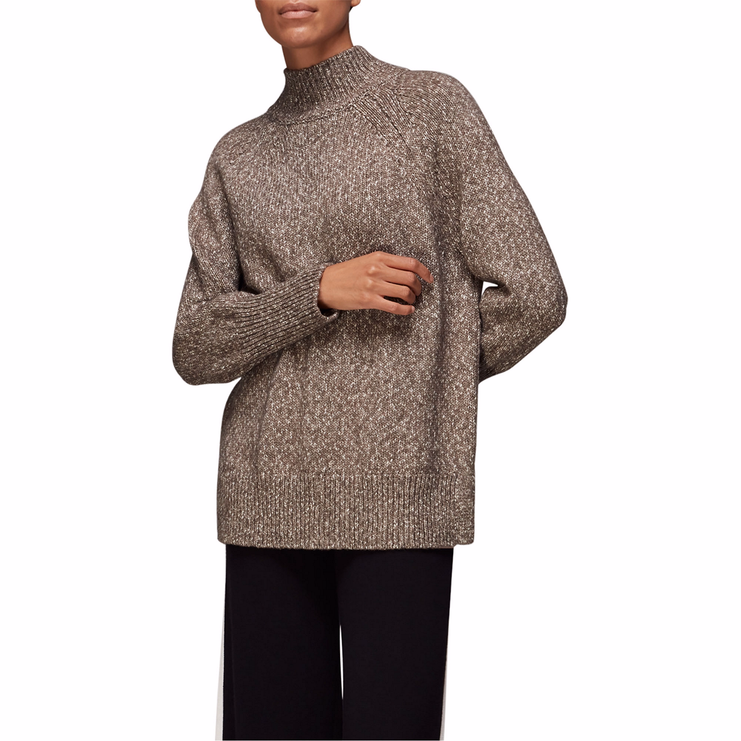 Flecked Button Back Knit