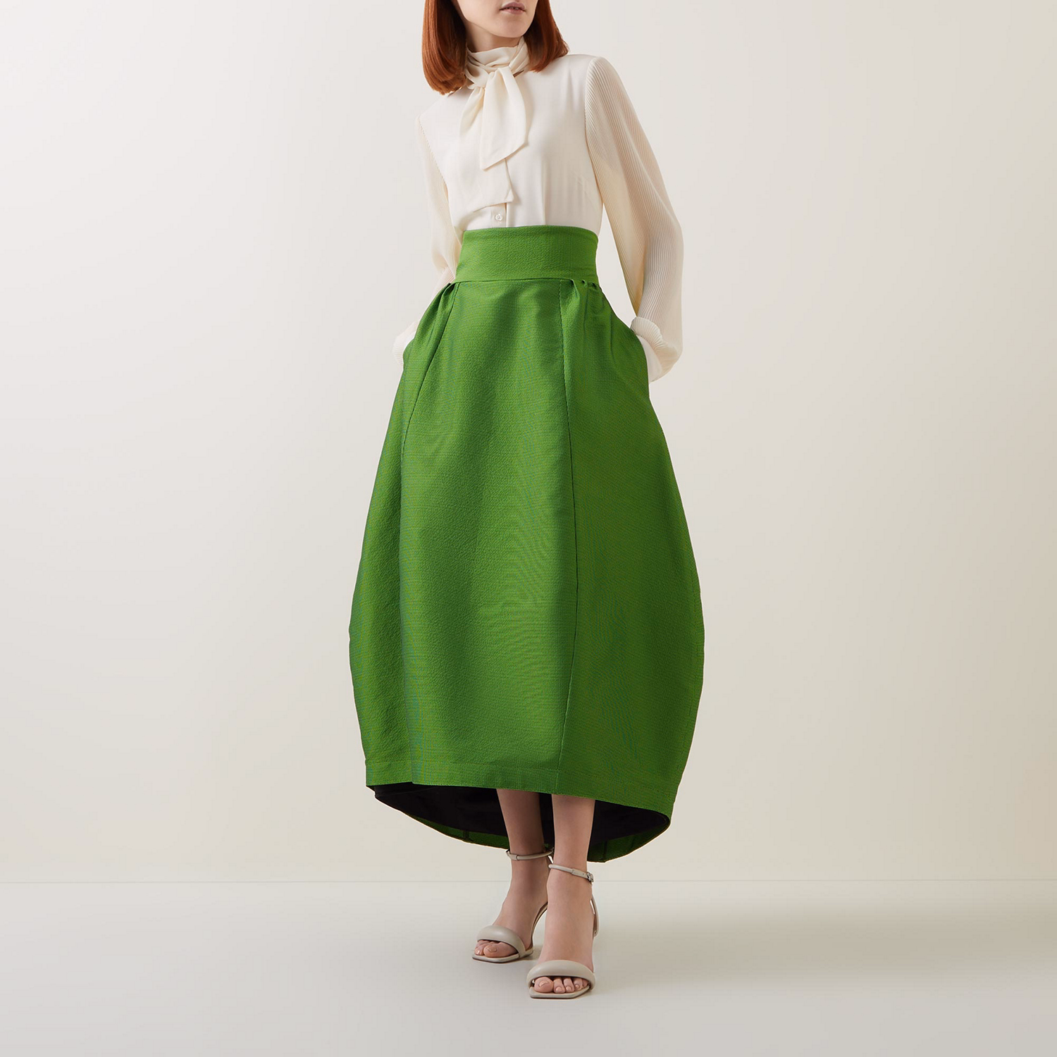 High-Rise Tulip Piquét Skirt