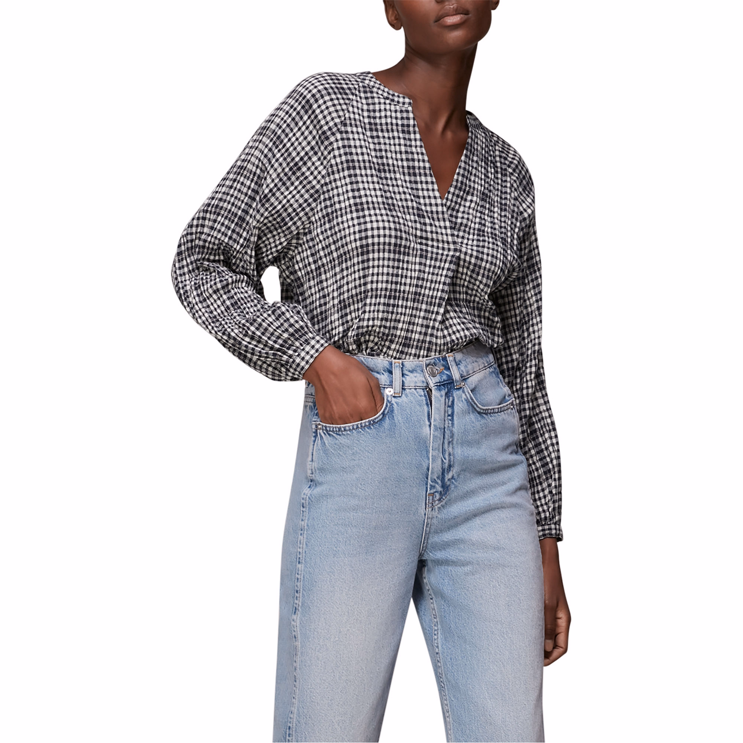 Tatum Check Oversized Top