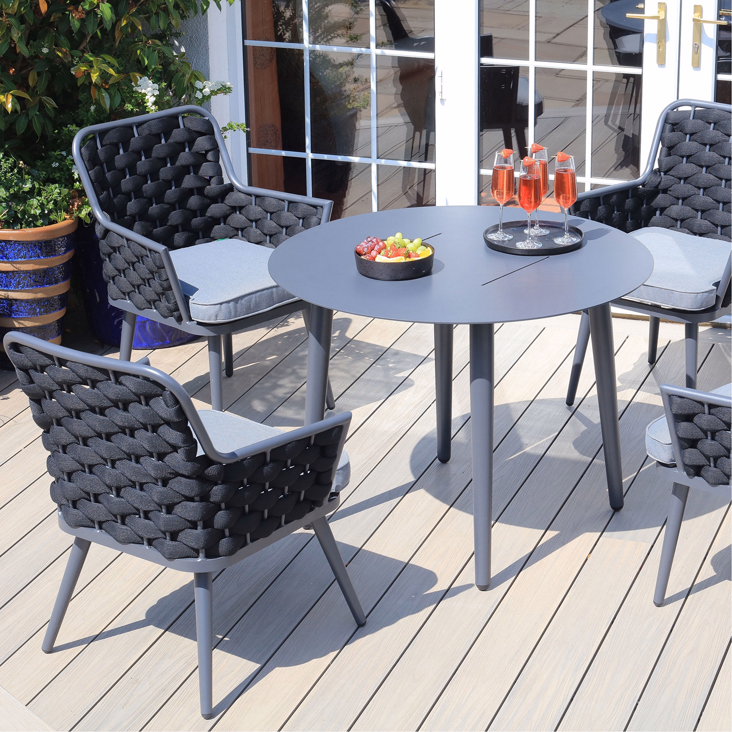 Bordeaux 4 Seater Set with Round Table