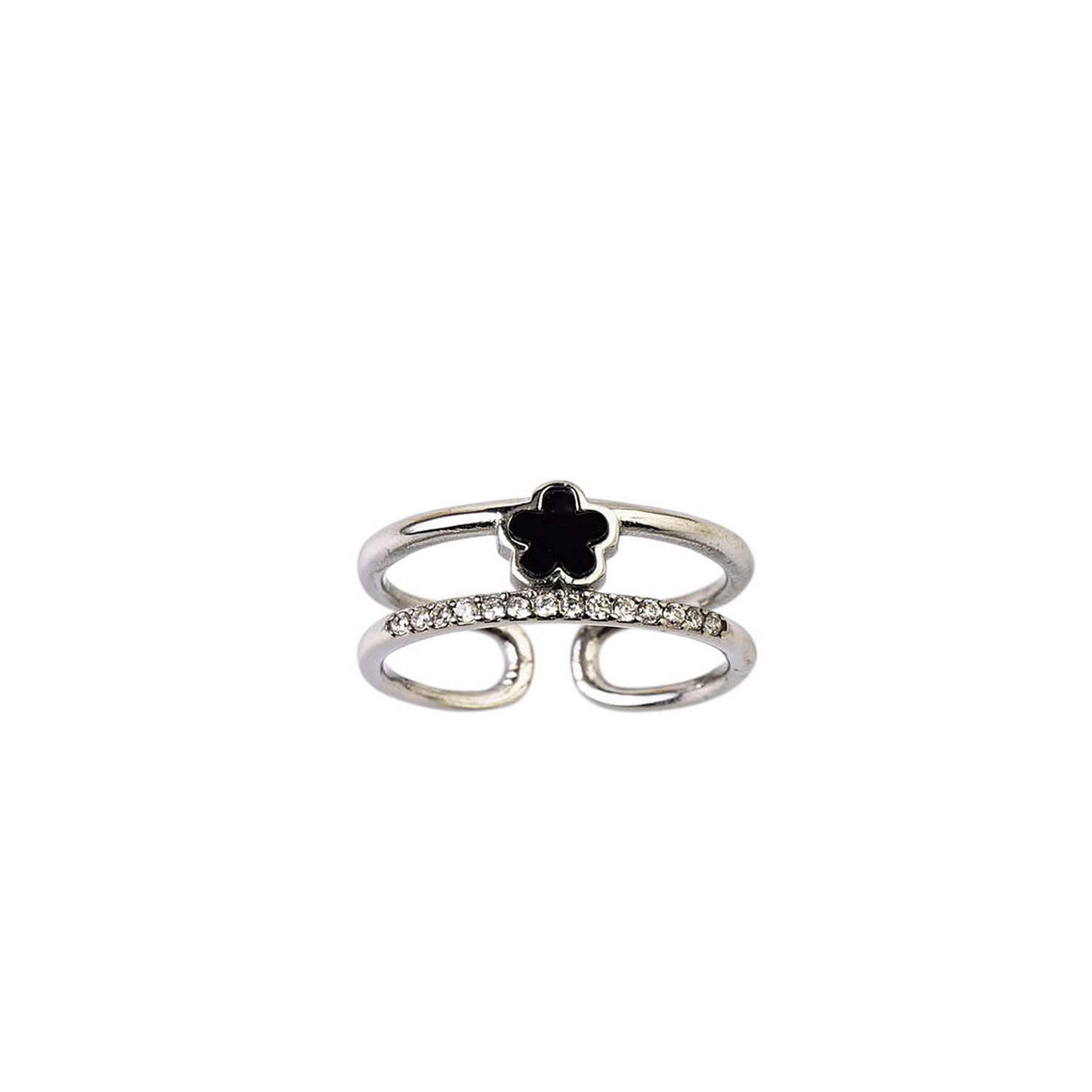 Double Layer Clover Ring