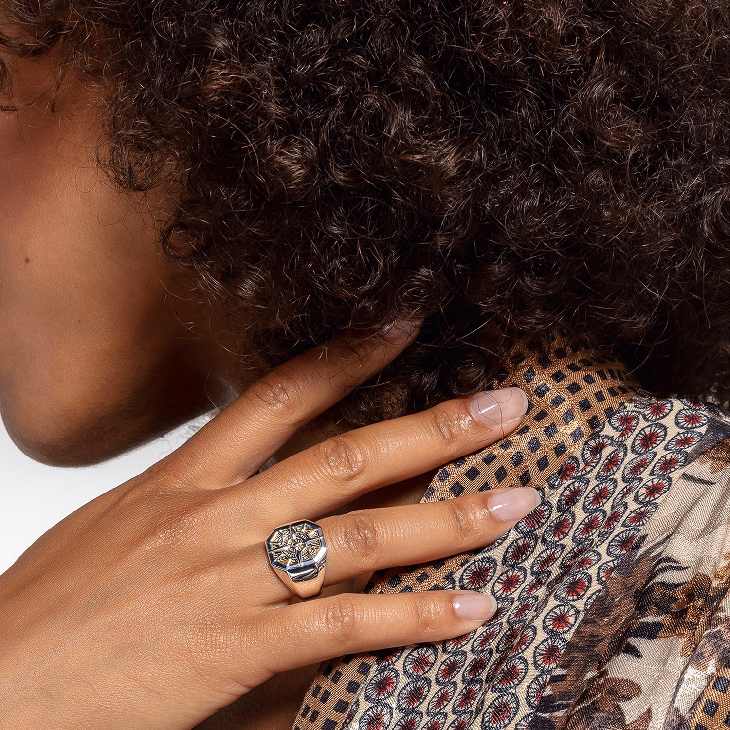 Gold Plated Compass Ring