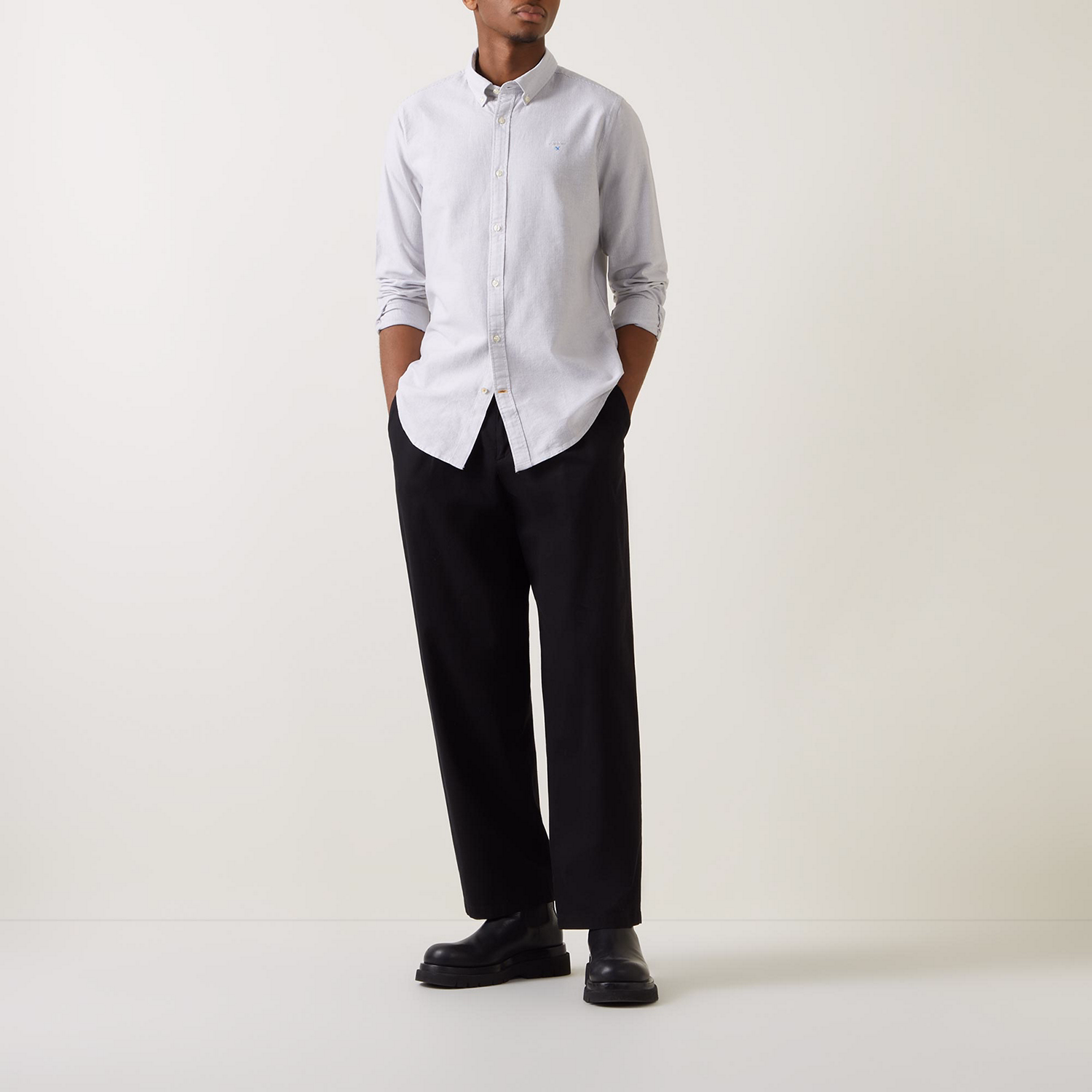 Tonal Striped Oxtown Logo Shirt