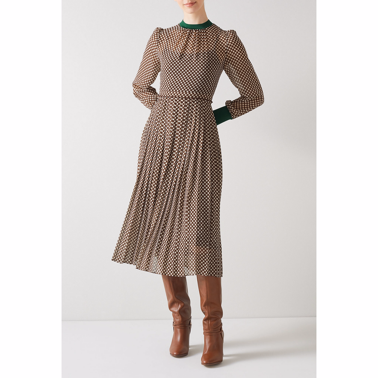 Marianne Graphic Spot Print Midi Dress