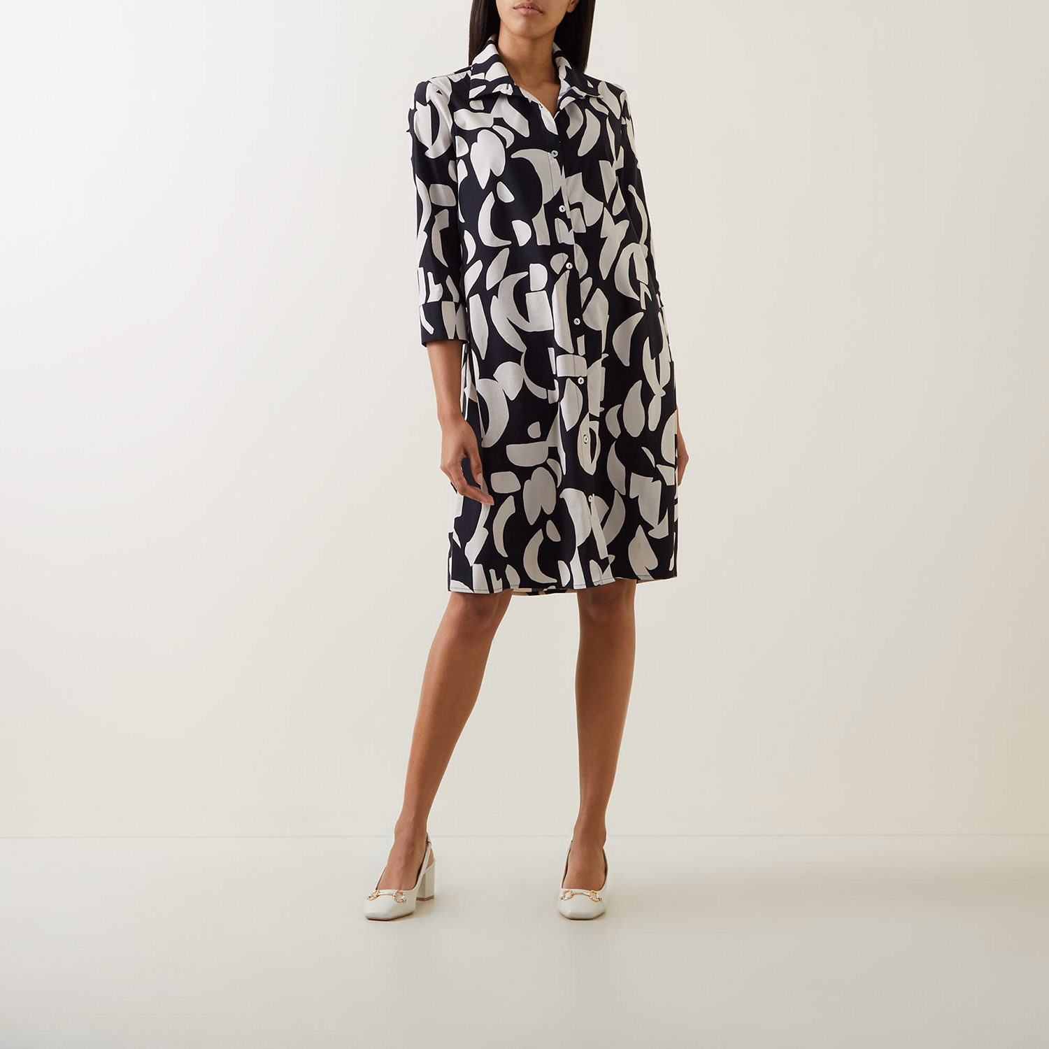 Printed Shirt Dress