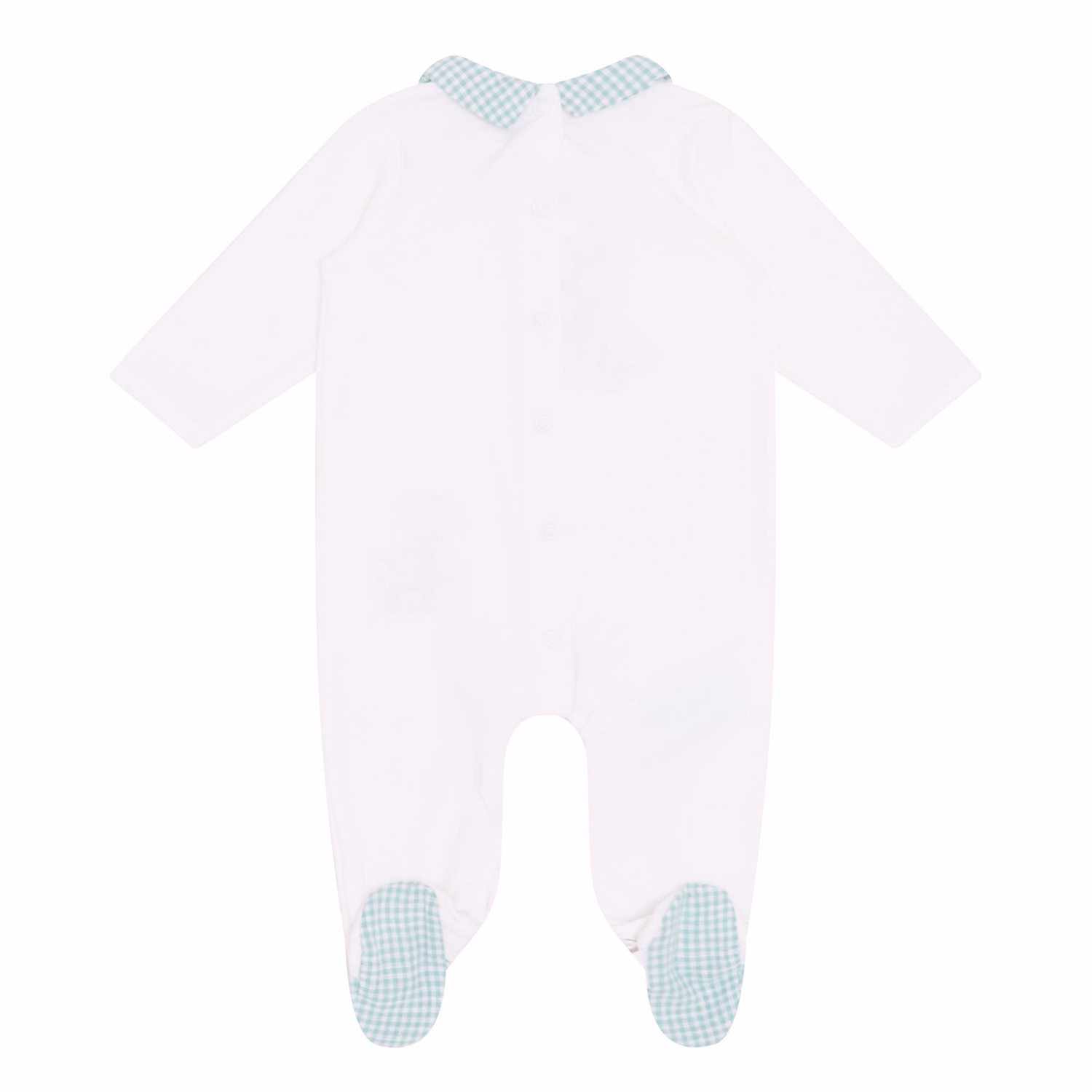 Check Embroidered Romper