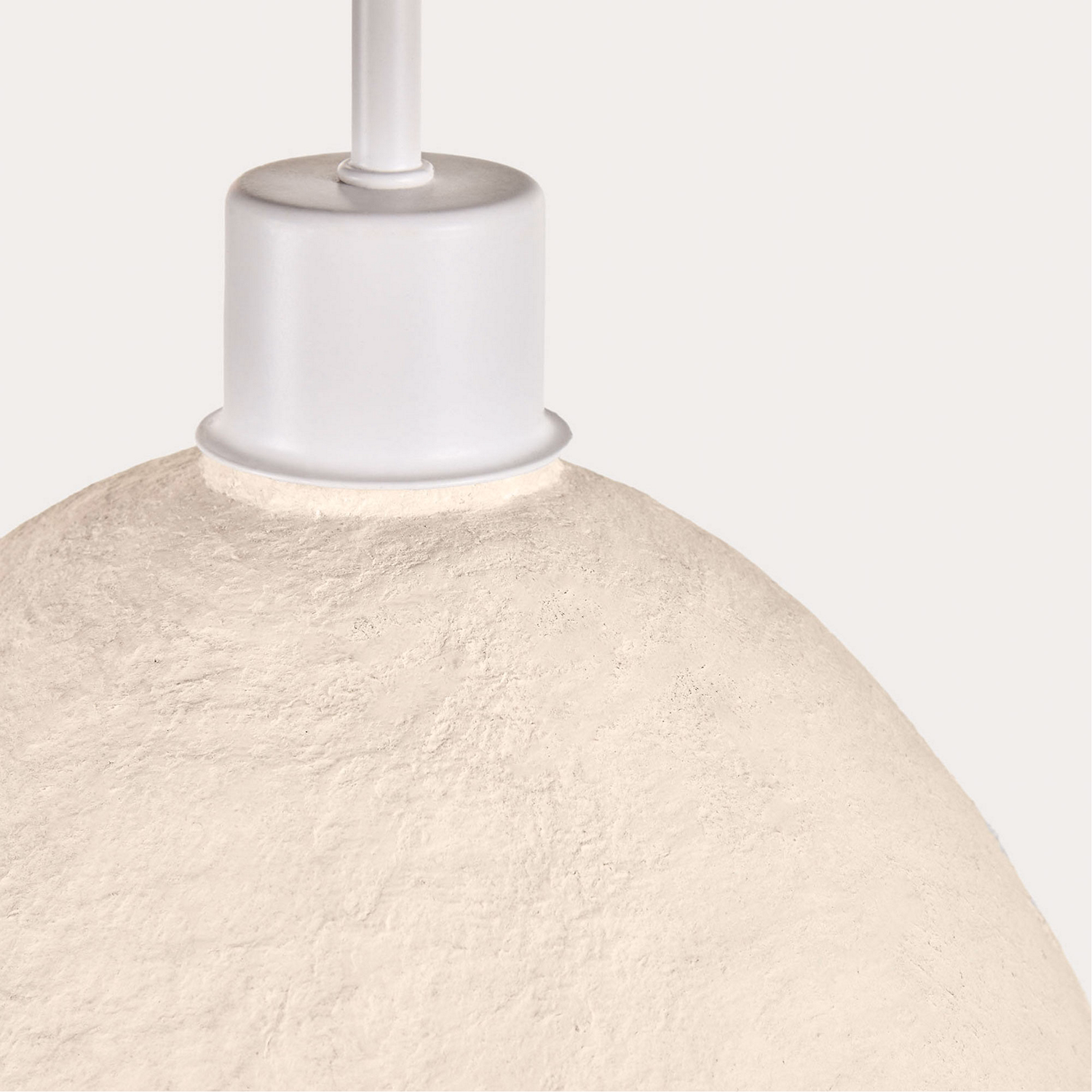 Cumbia Ceiling Lampshade White Cotton Maché 30cm