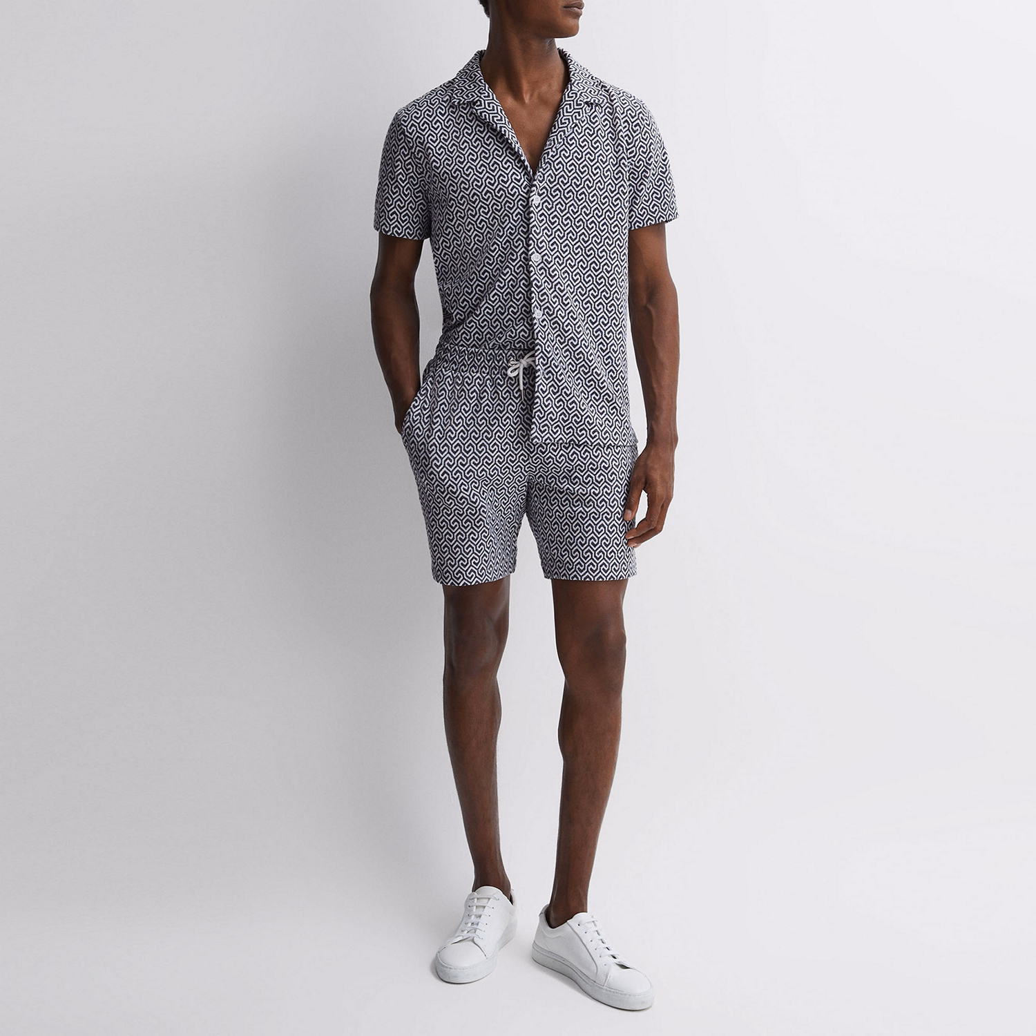Jenkin Jacquard Slim Fit Shorts