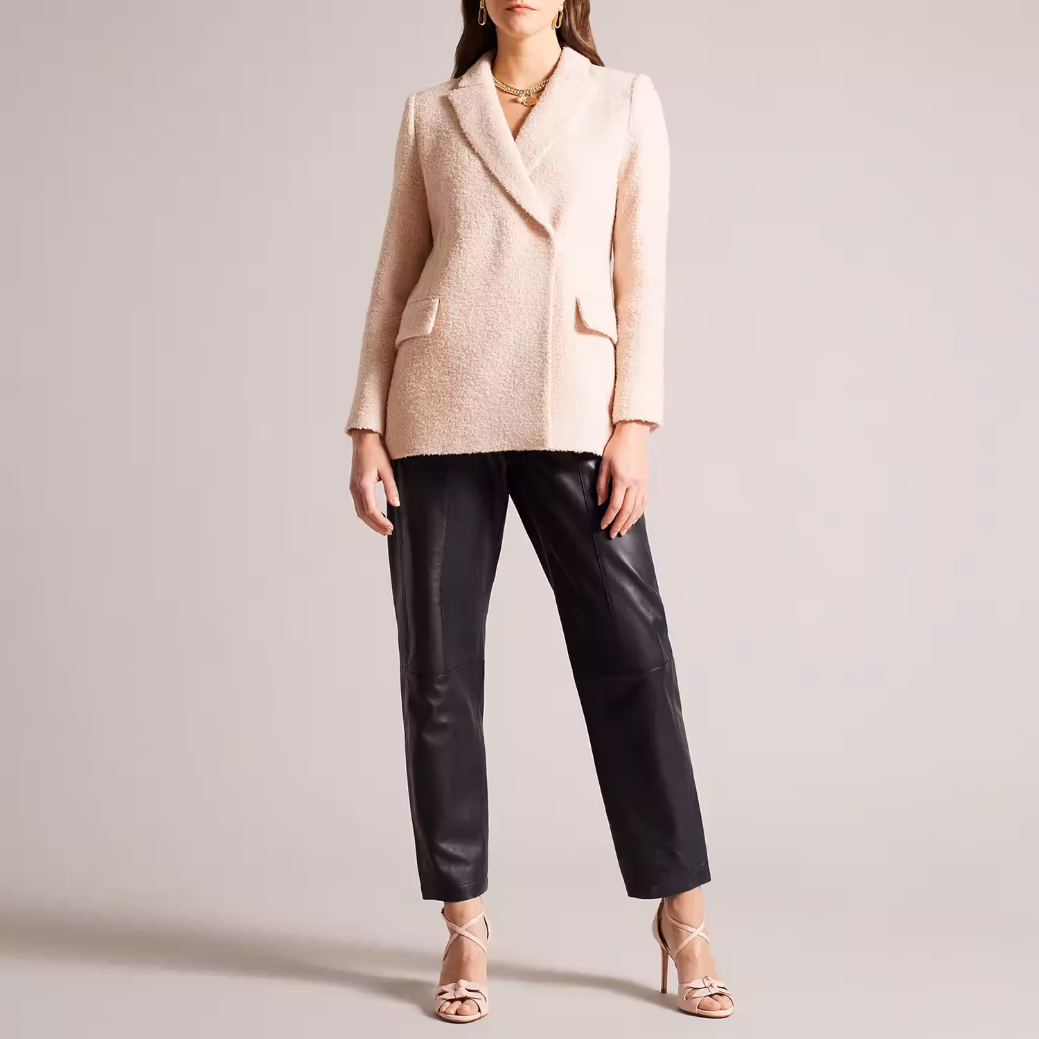 Bicci Leather Bow Heeled Sandals