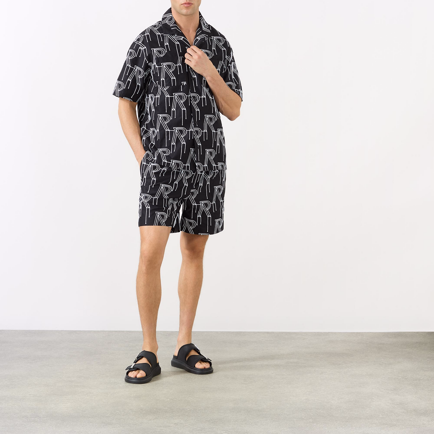 Embroidered Initial Shorts