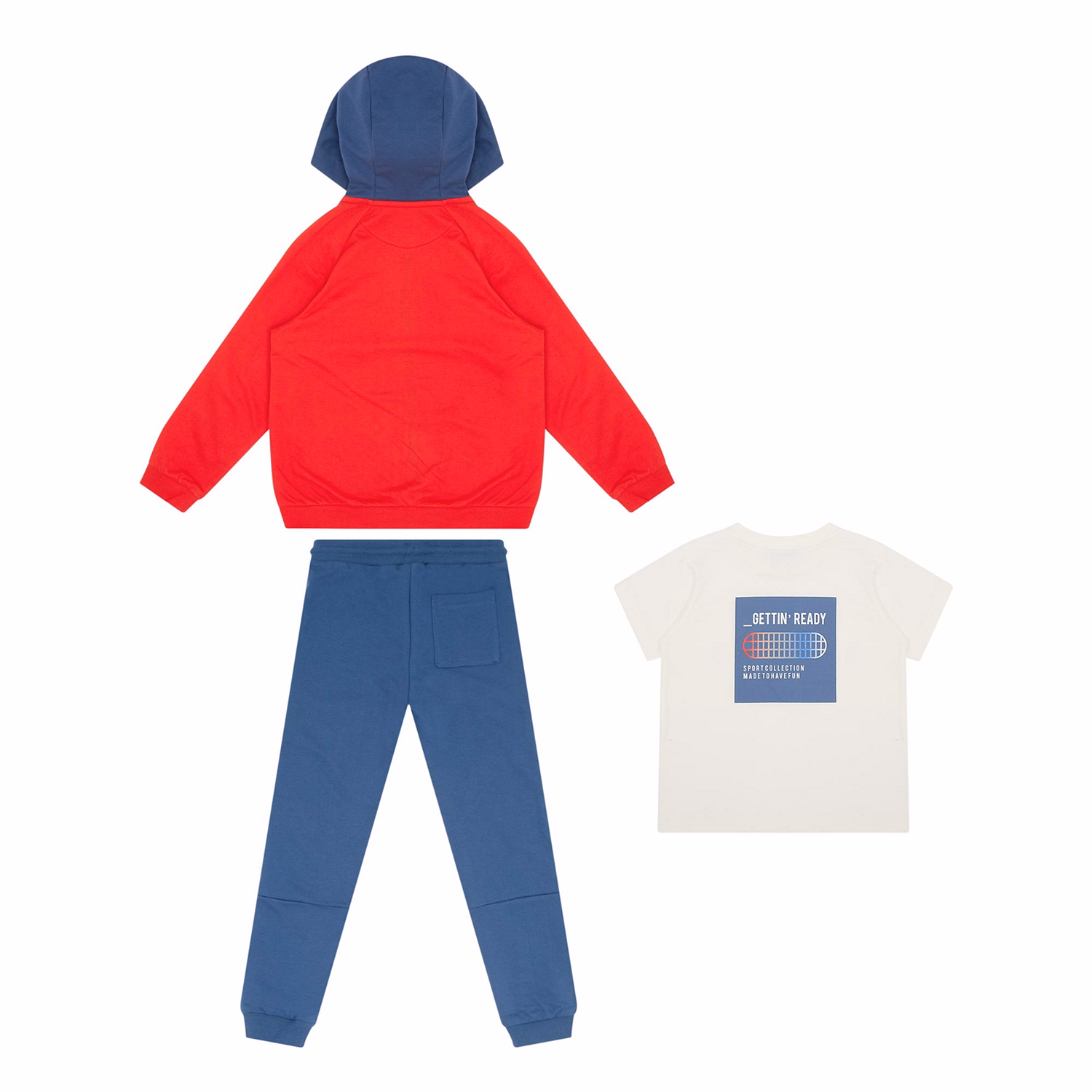 Three-Piece Hoodie, Graphic T-Shirt & Joggers Set