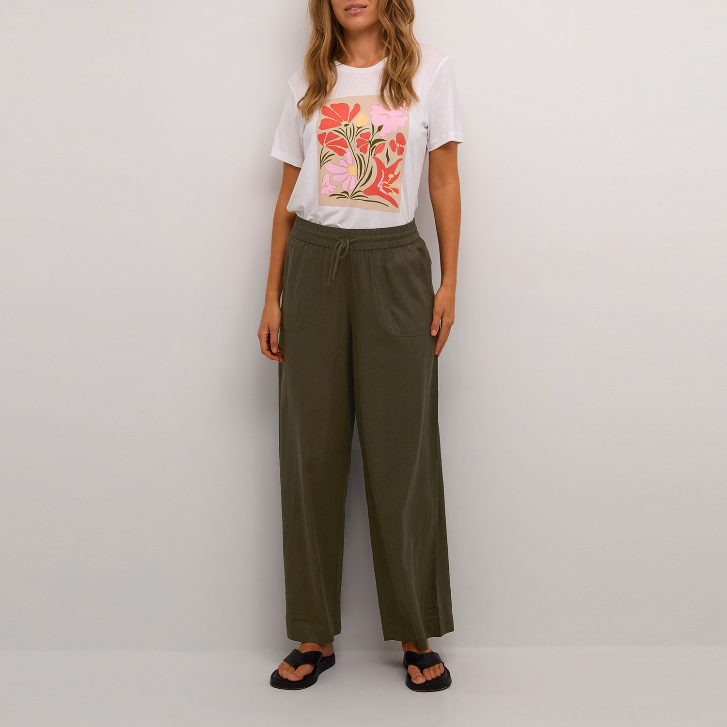 Milia Mid-Rise Wide Leg Trousers
