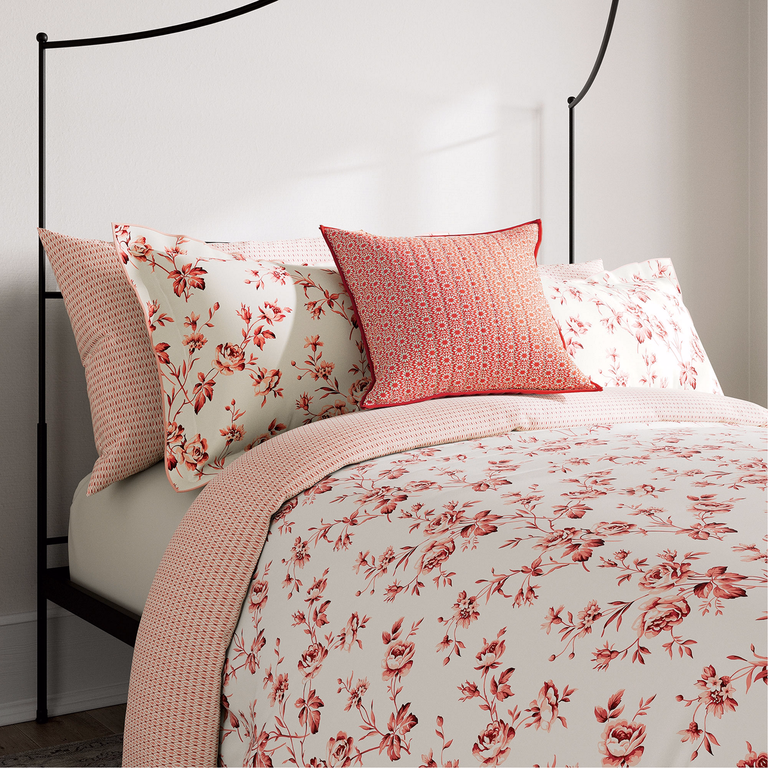 Garden Rose Duvet Set Pink